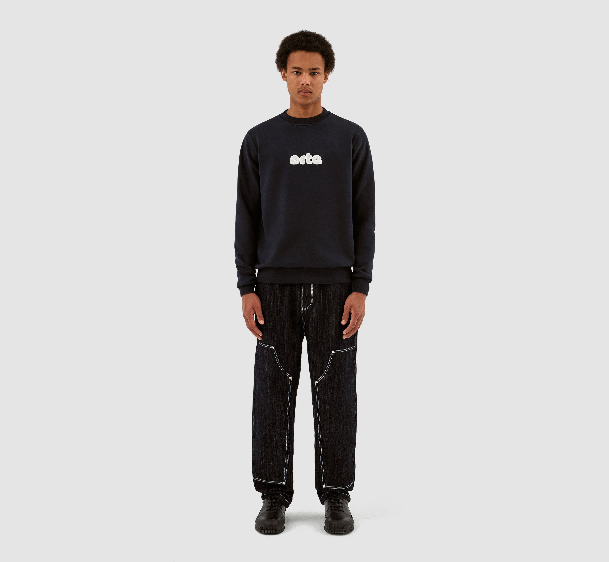 Conrad Chenille Logo Crewneck - Marine