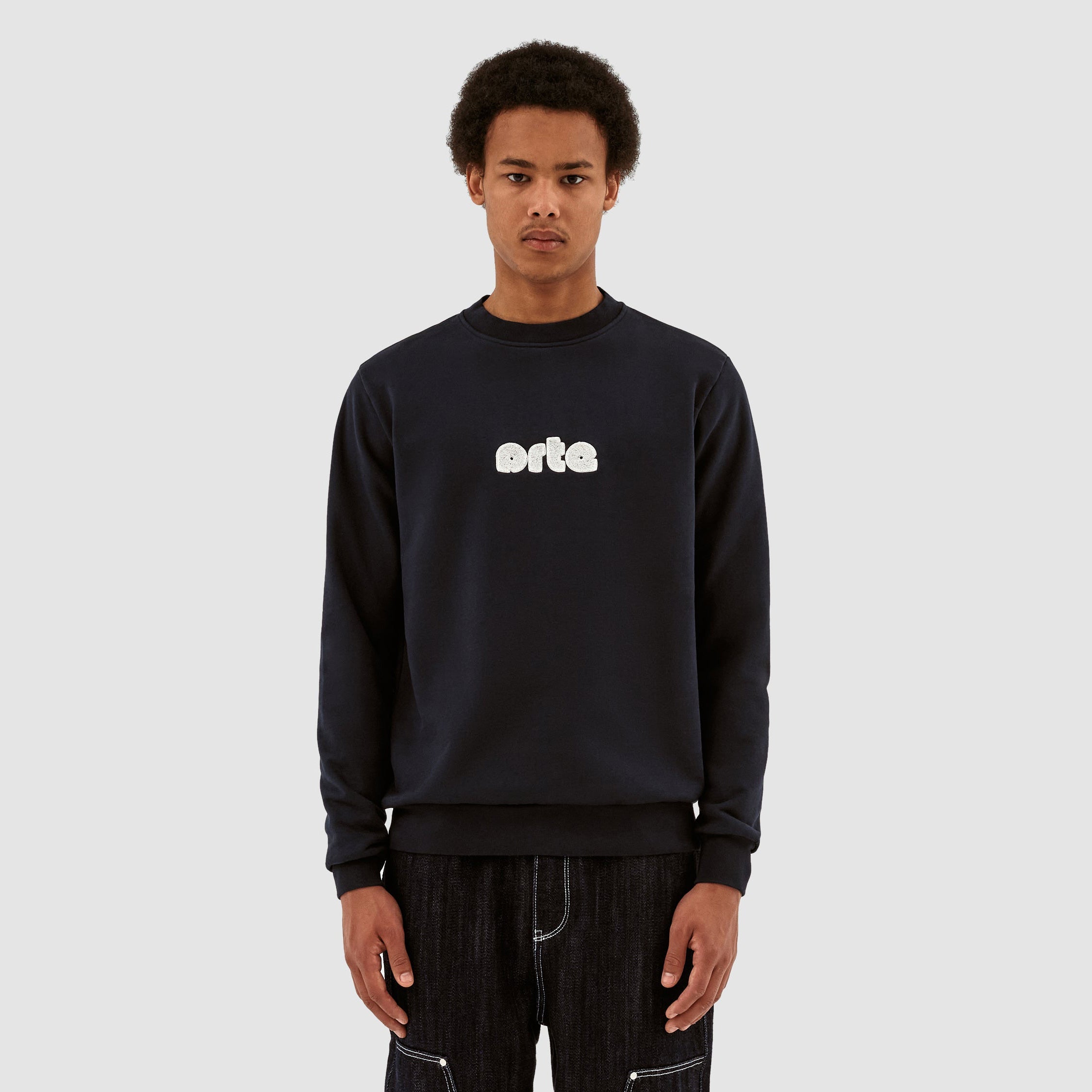 Conrad Chenille Logo Crewneck - Marine