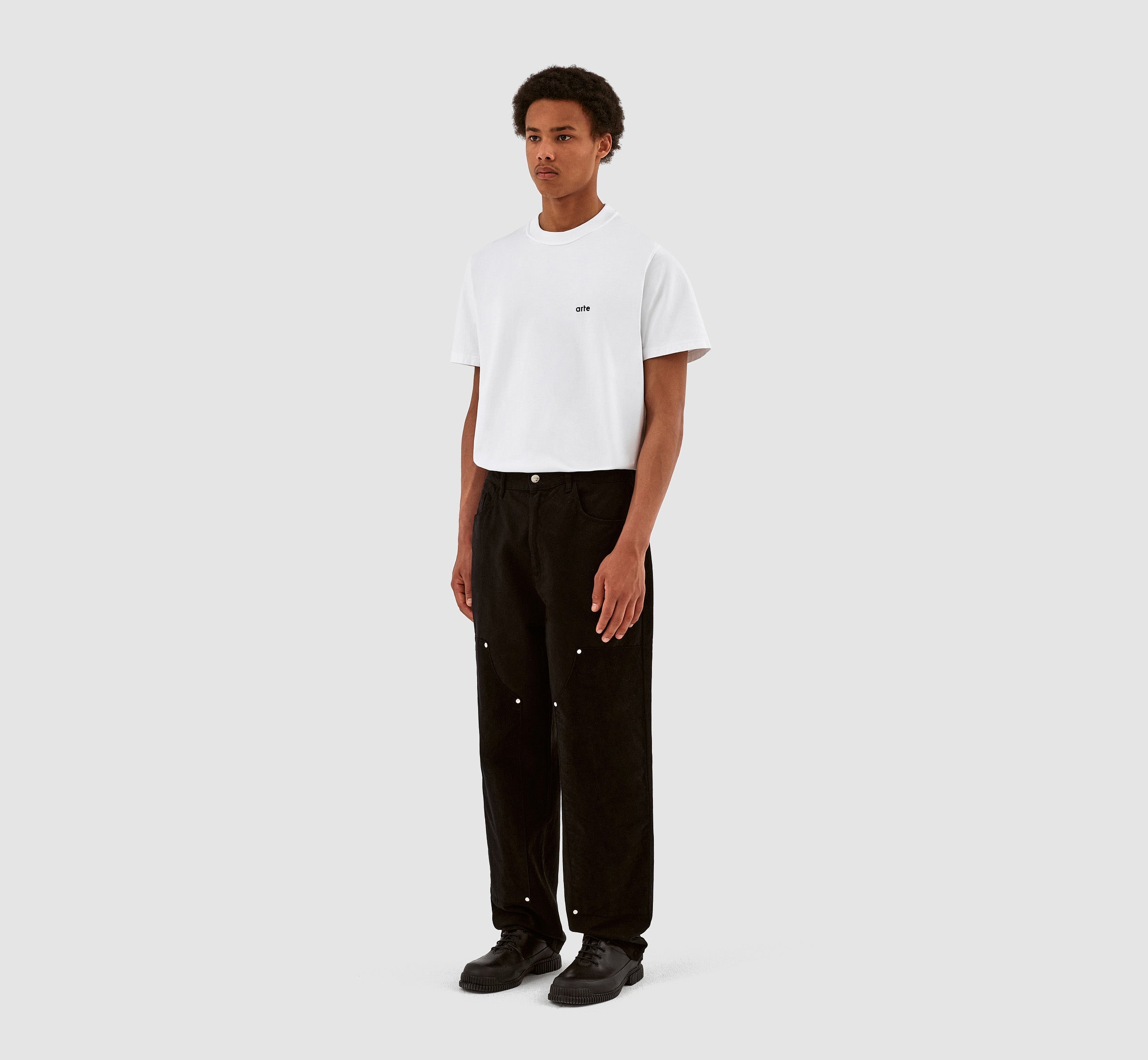 Pantalon en velours de coton Porter - Noir