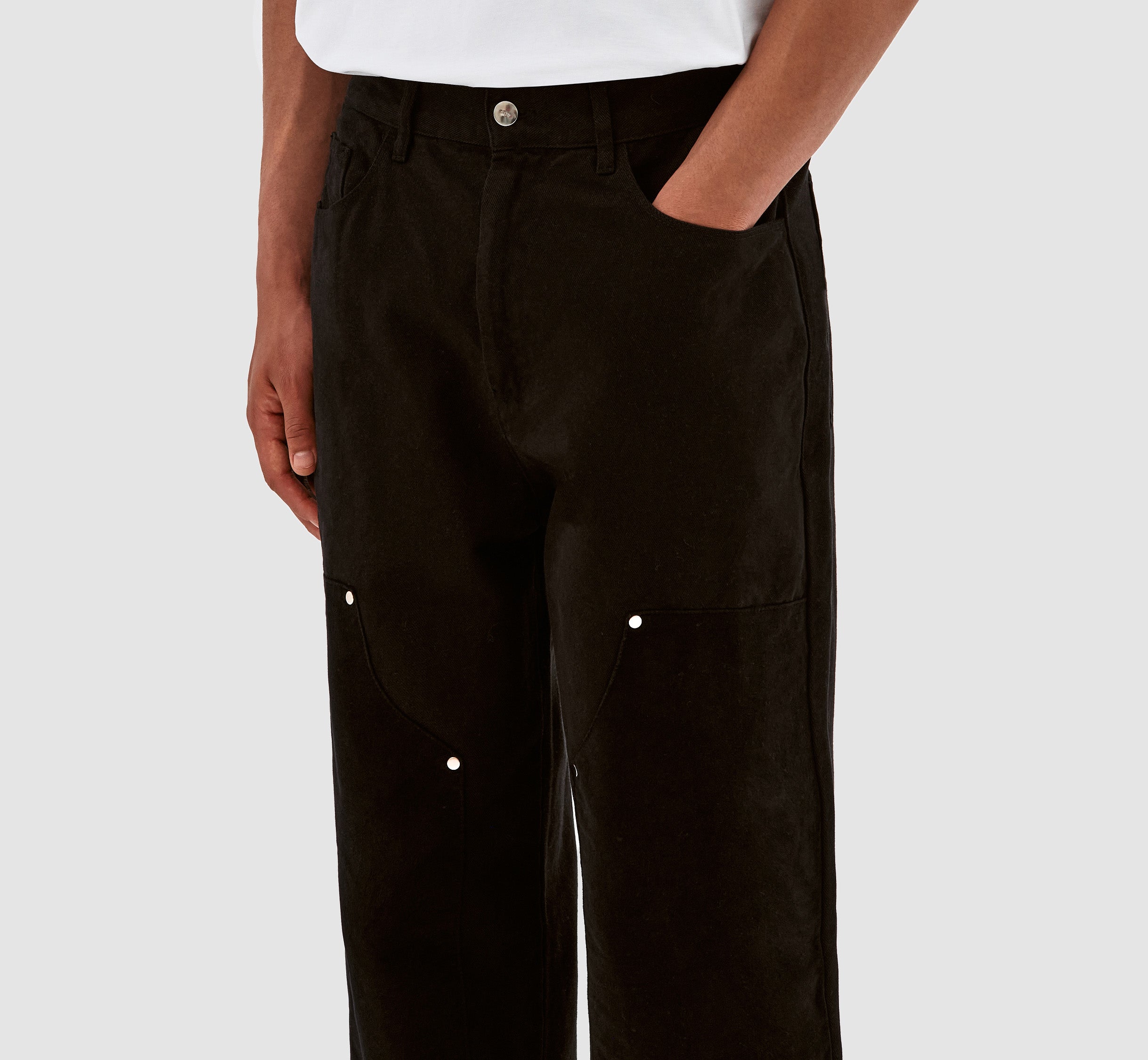 Pantalon en velours de coton Porter - Noir