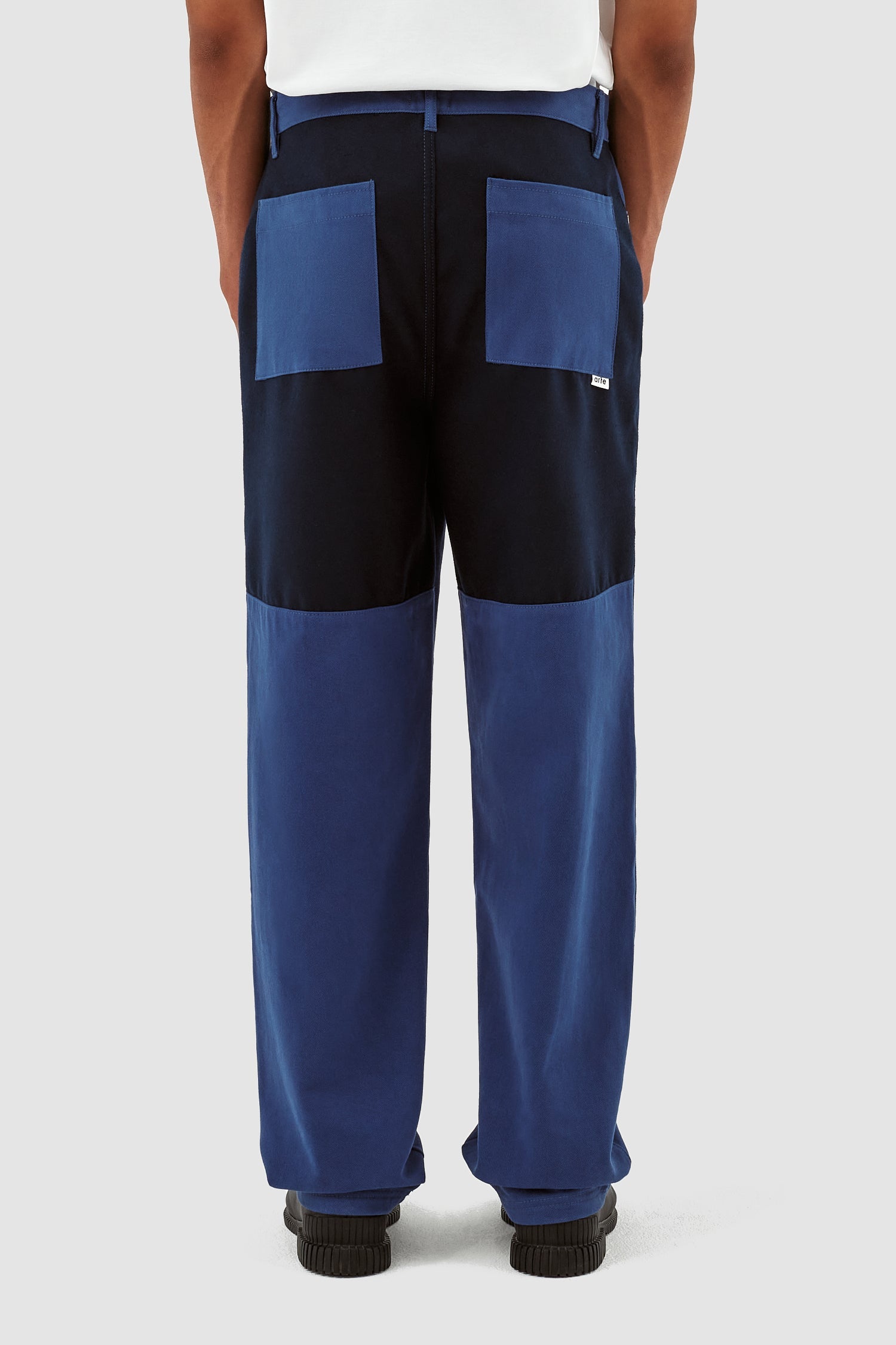 Pantalon en laine et coton Porter - Bleu