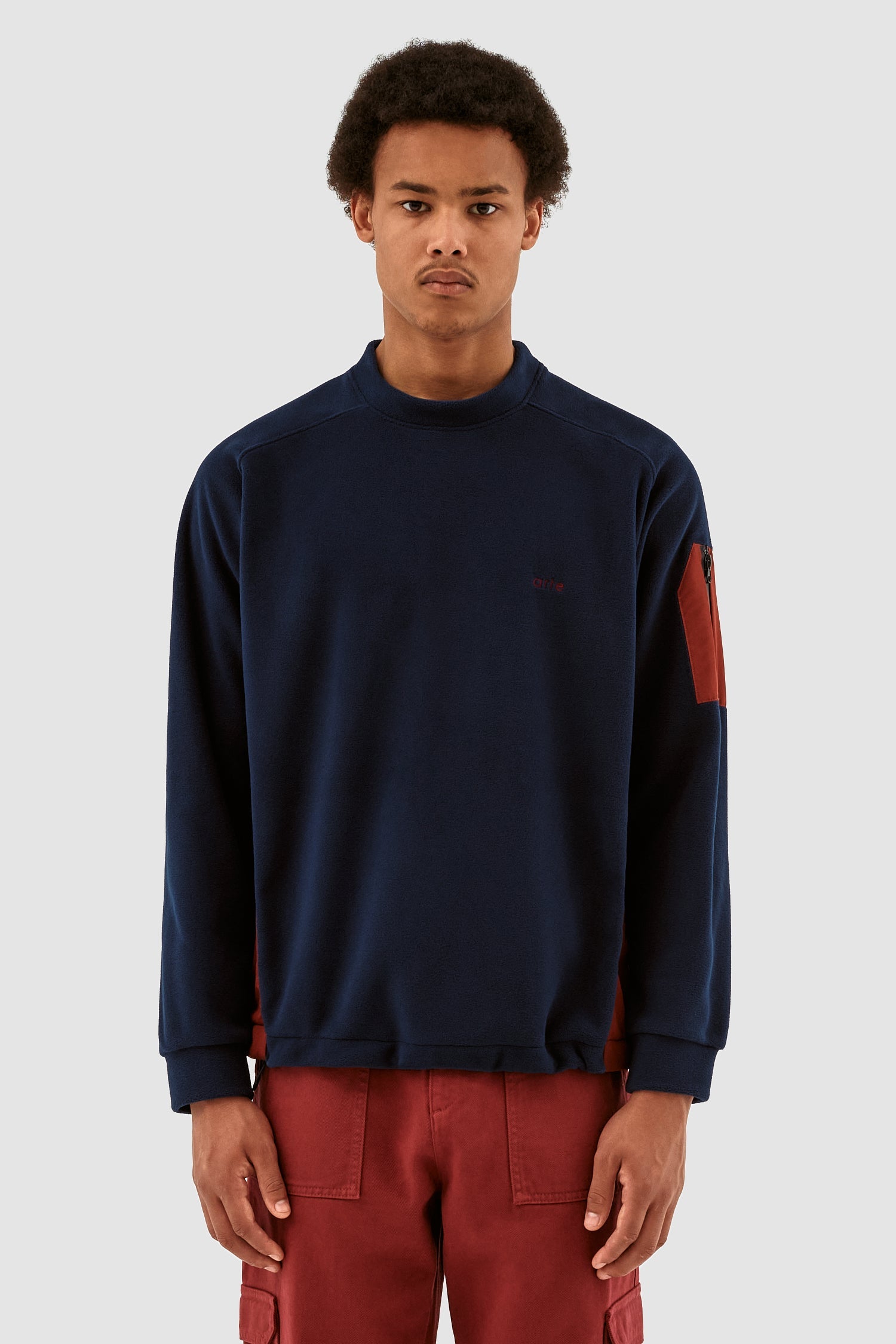 Cooper Crewneck - Marine/Bordeaux