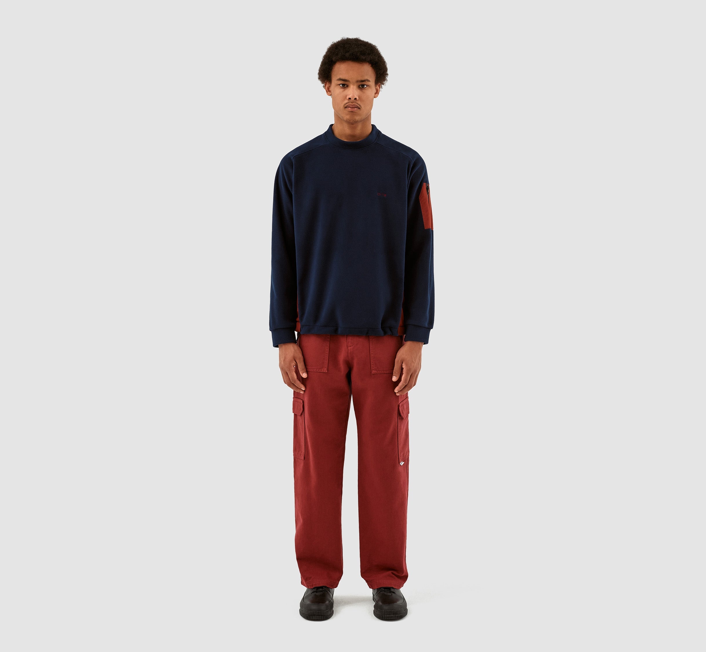 Cooper Crewneck - Marine/Bordeaux