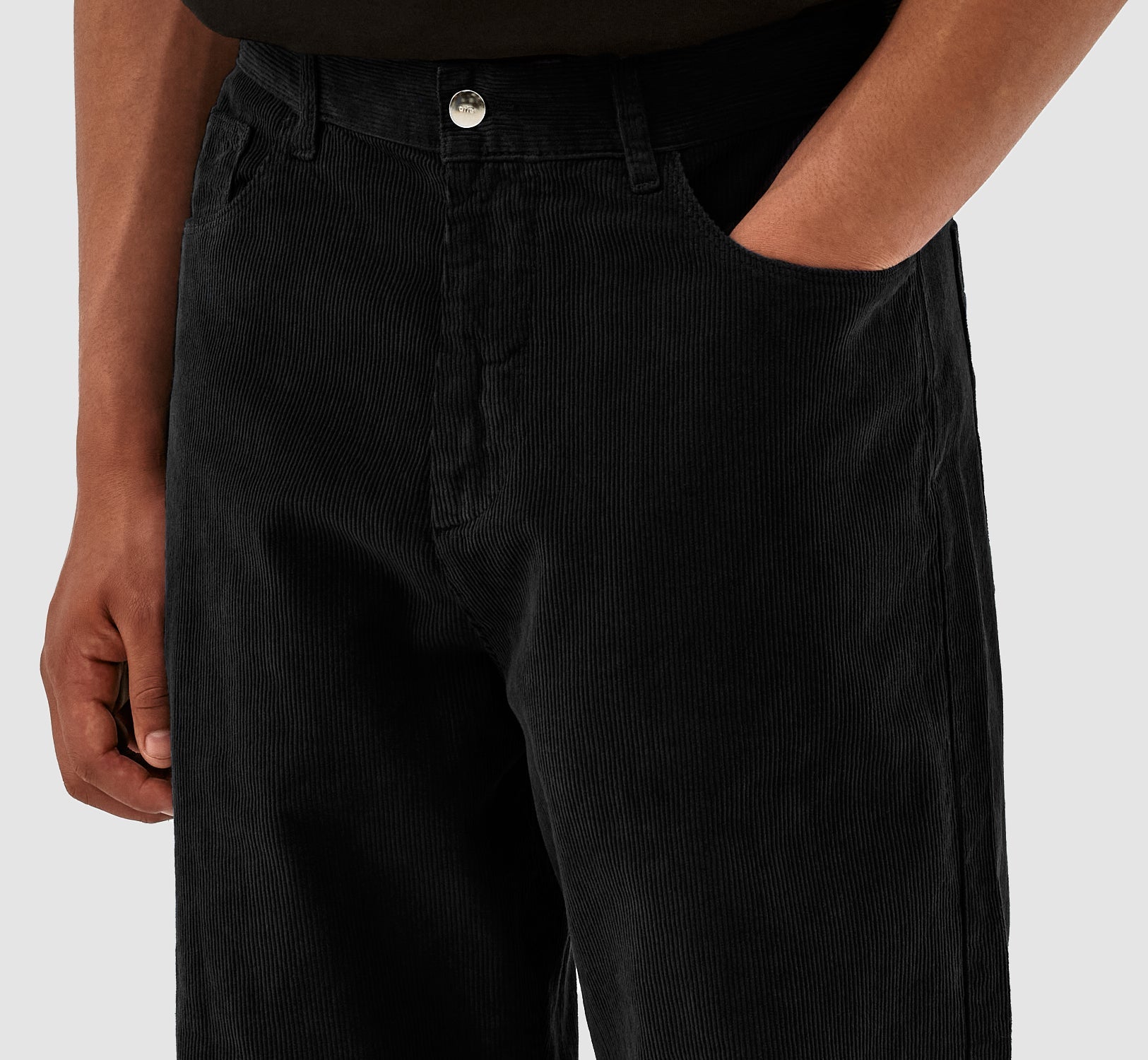 Pantalon en velours côtelé Perry - Noir