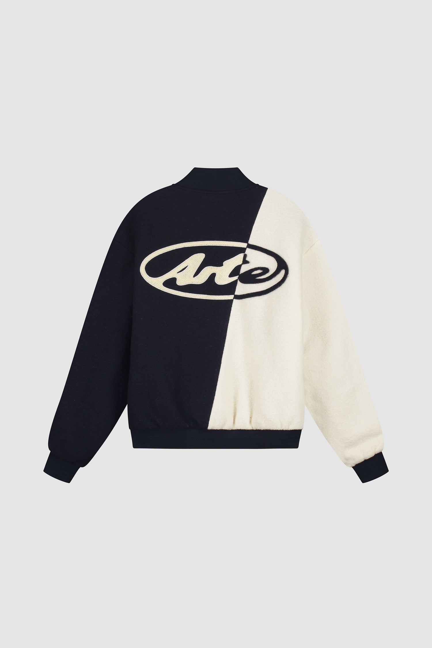 Veste universitaire en laine - Bleu/Blanc