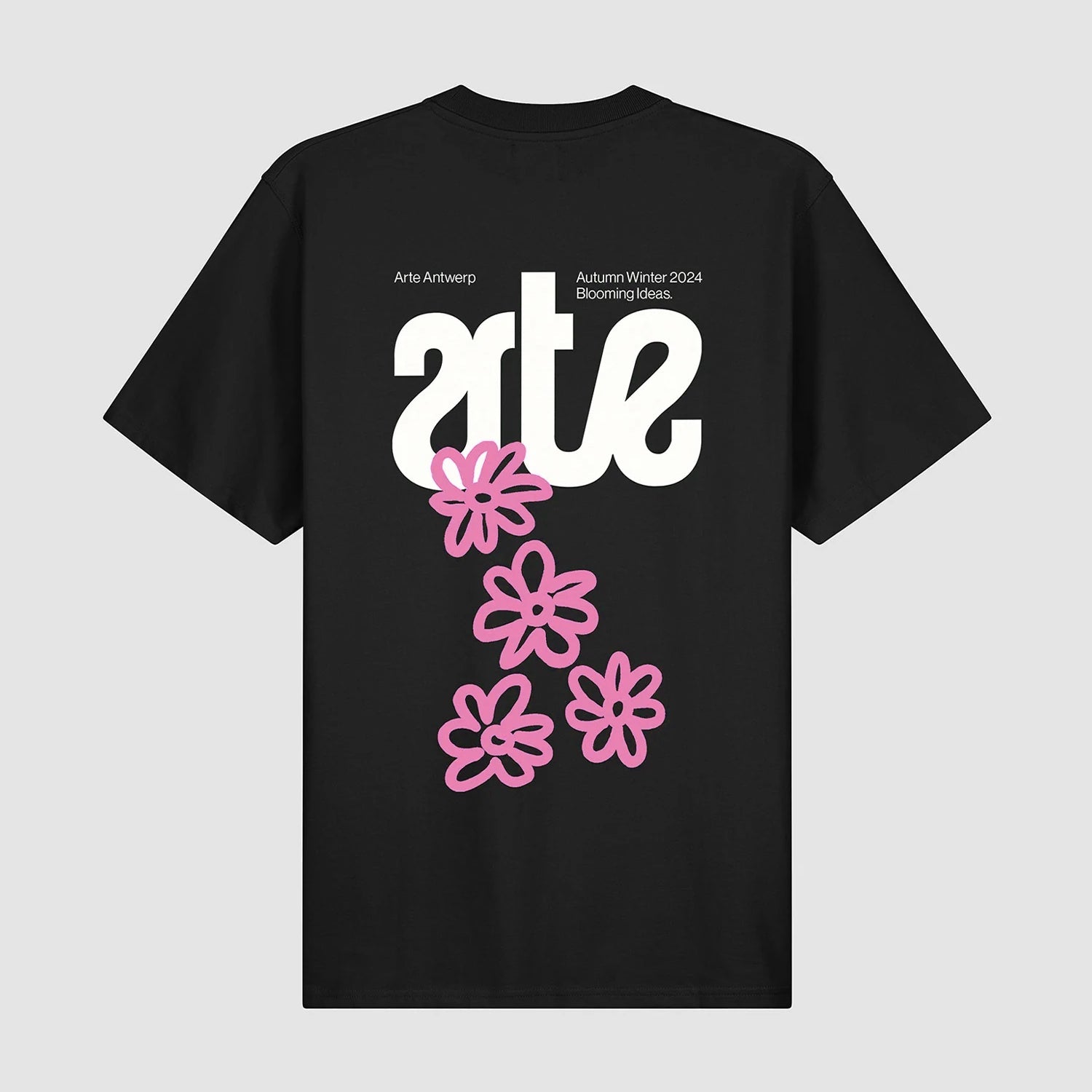 T-shirt dos fleuri - Noir
