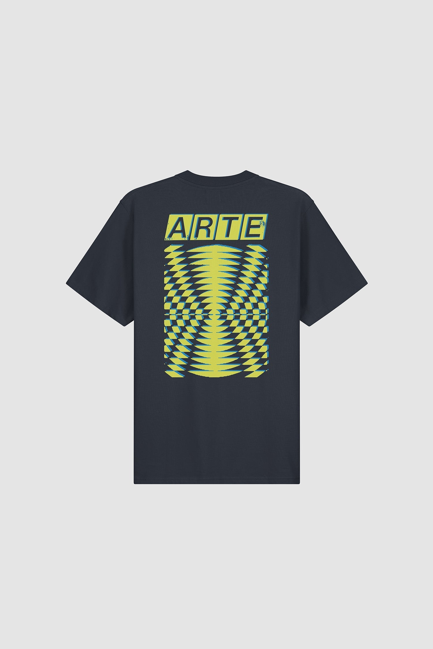 T-shirt à dos imprimé abstrait - Bleu marine