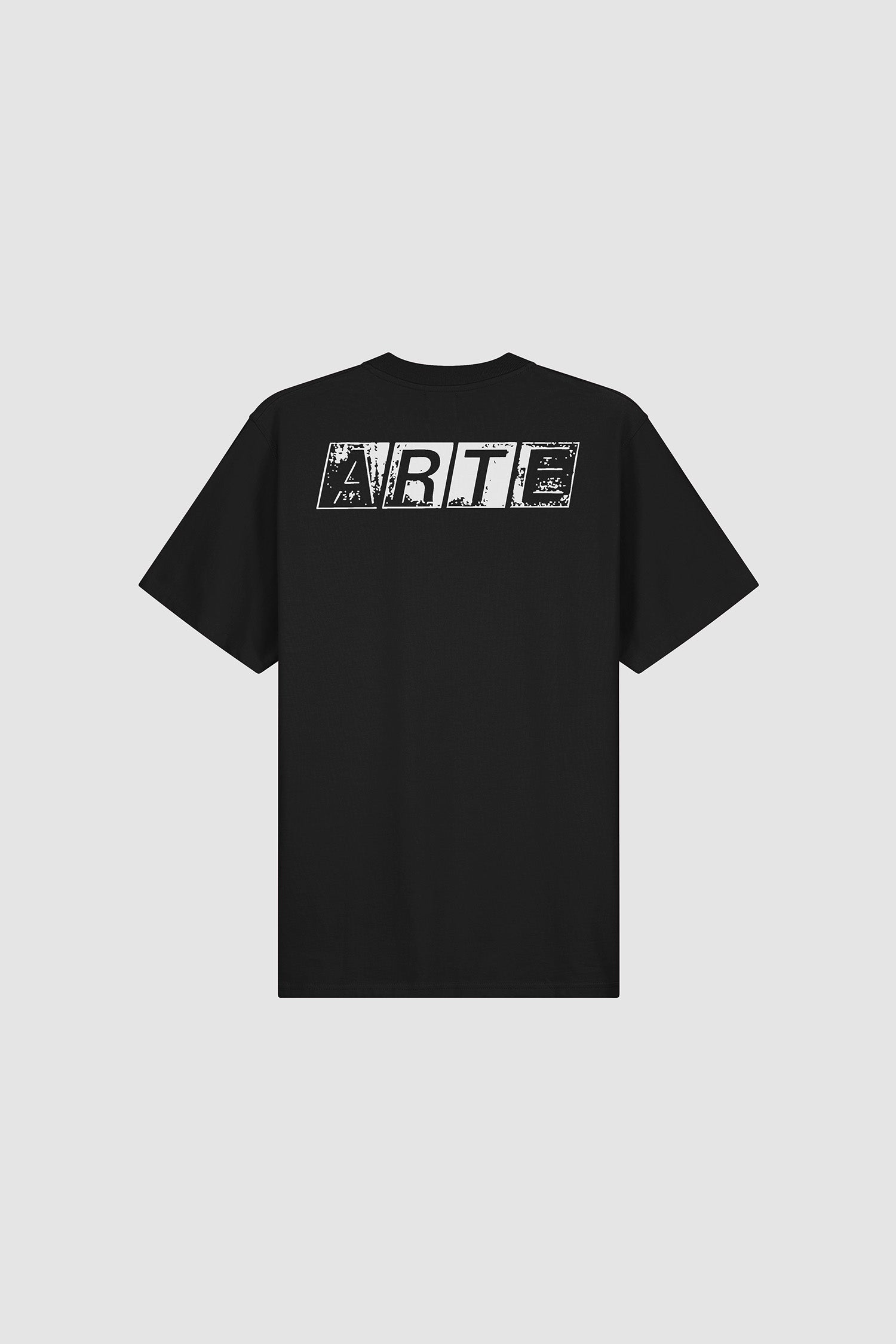 T-shirt imprimé délavé au dos - Noir
