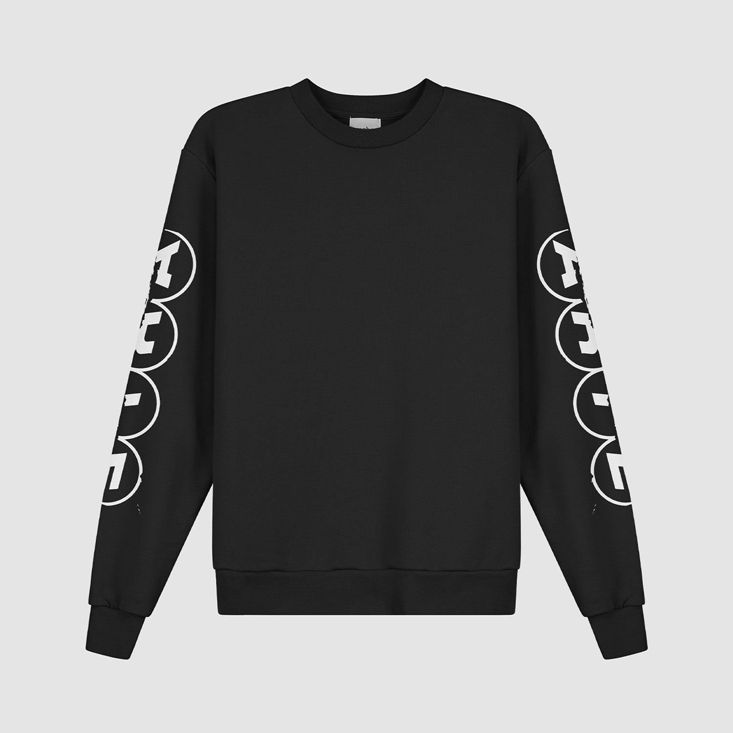 T-shirt à manches courtes et col rond imprimé - Noir