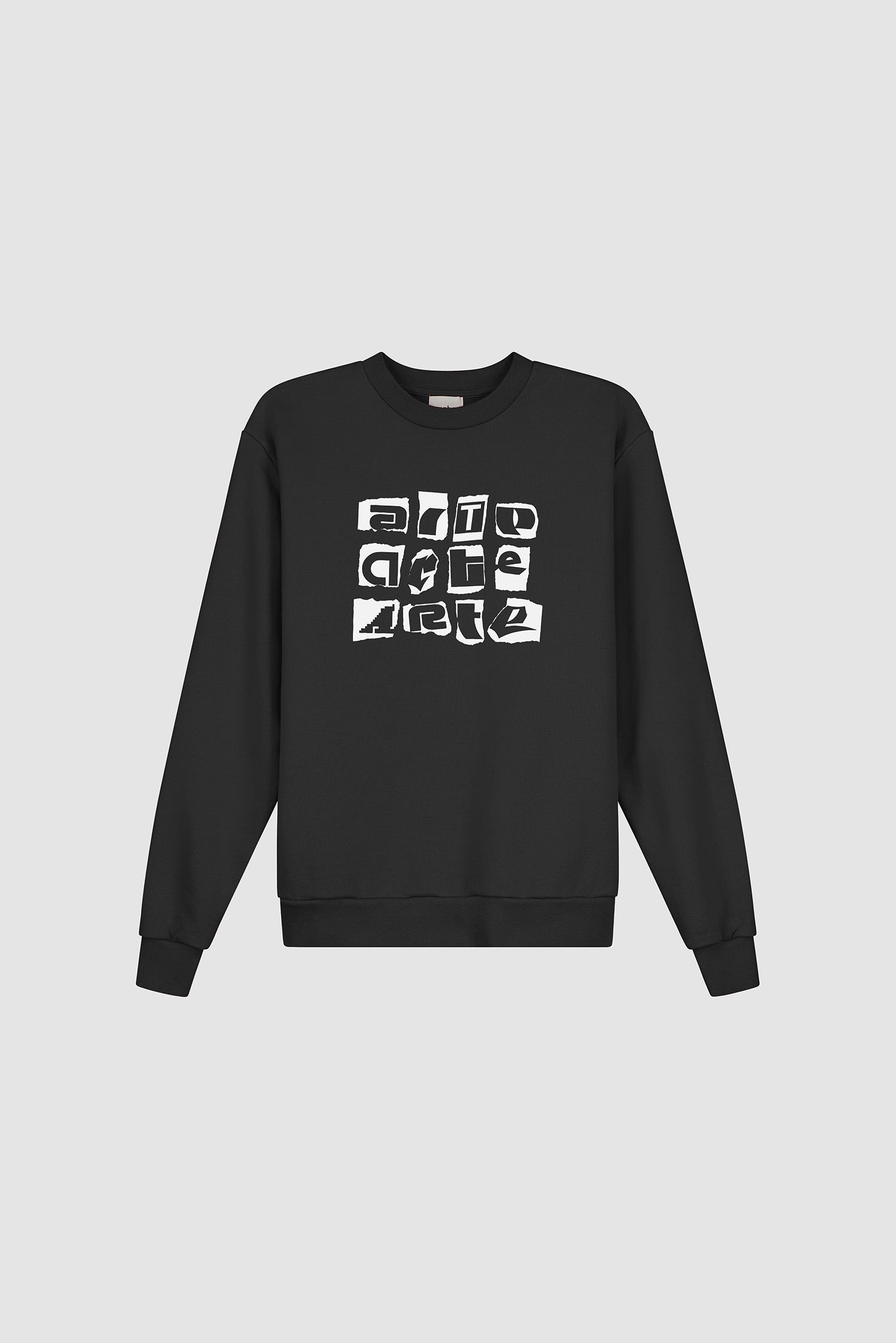 T-shirt à col rond multi-logos - Noir