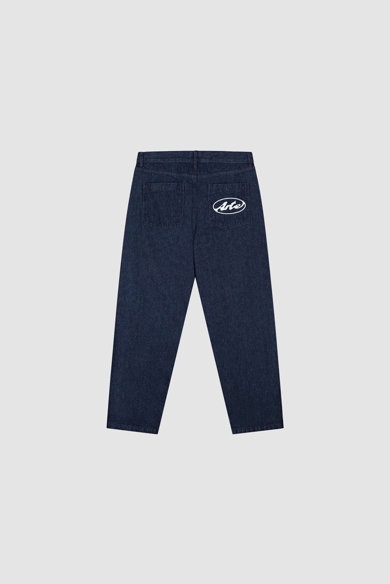 Pantalon à poche avec logo circulaire - Denim brut