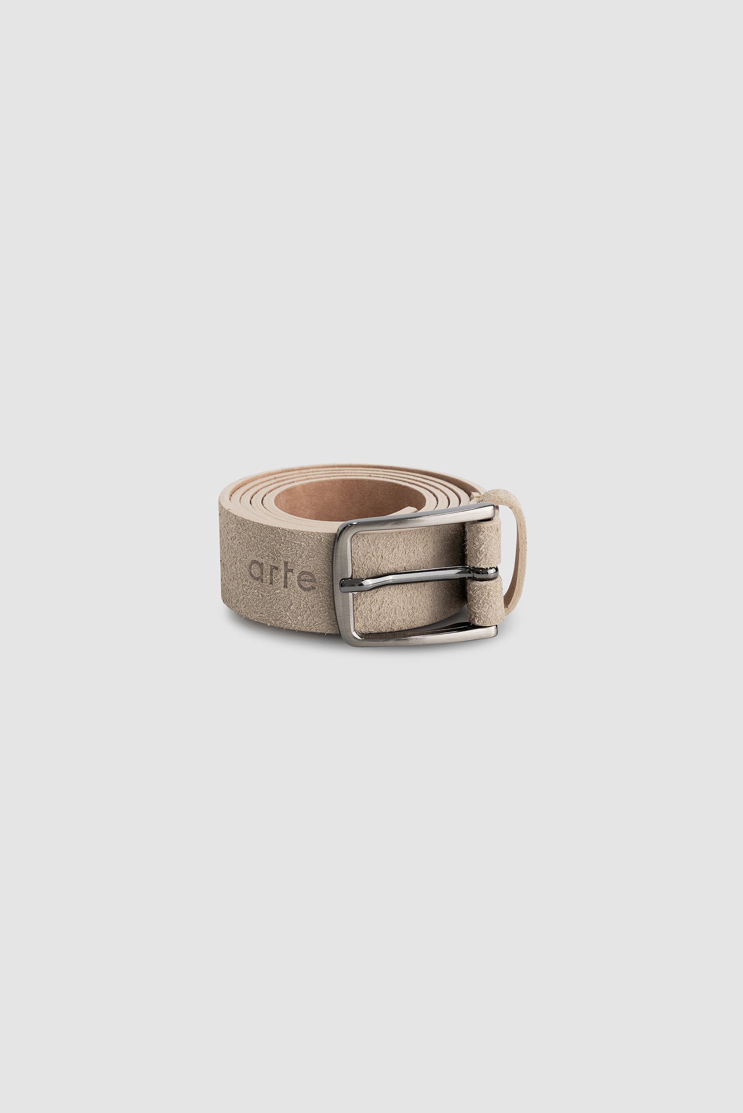 Ceinture en cuir suédé - Crème