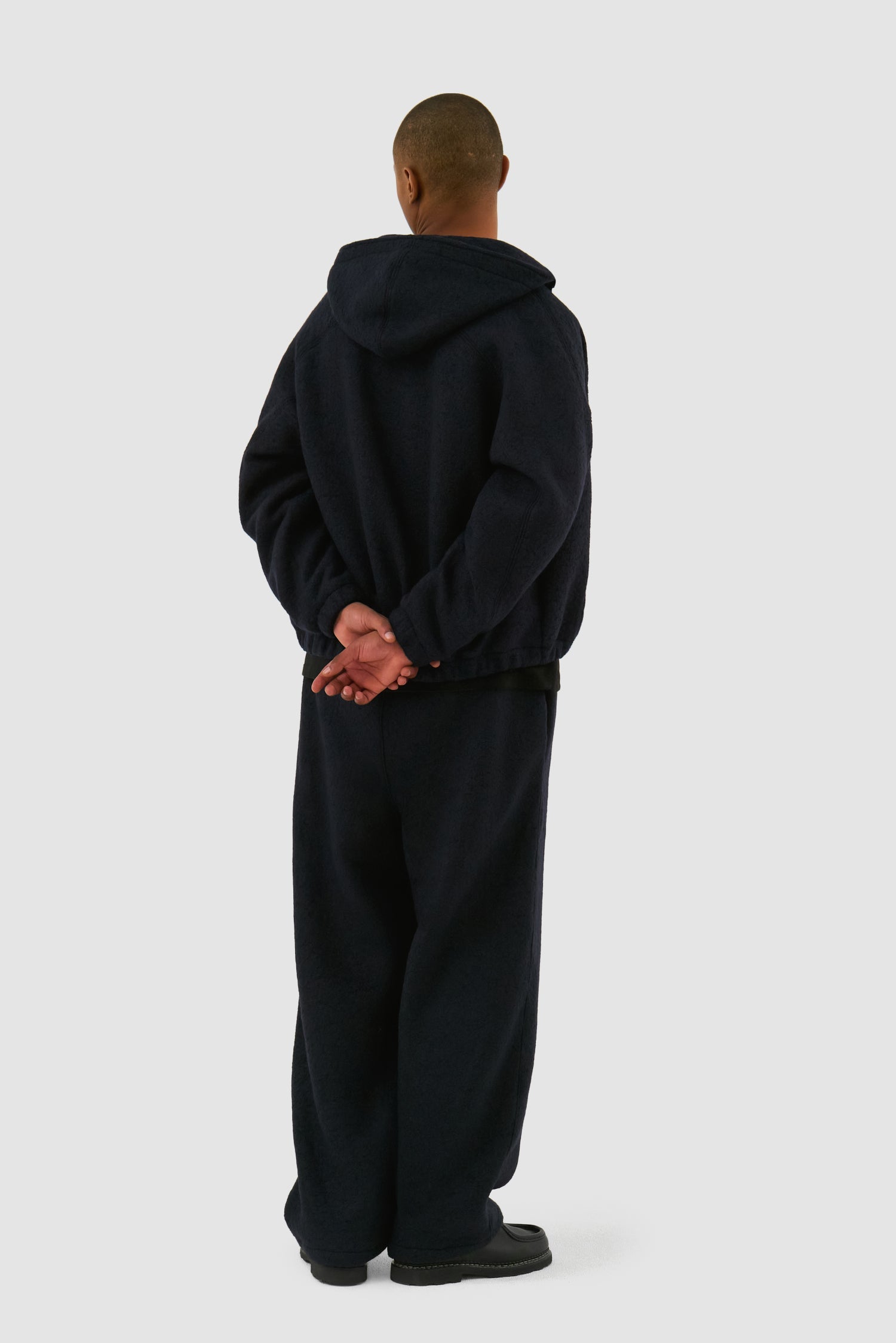 Veste à capuche en laine - Navy
