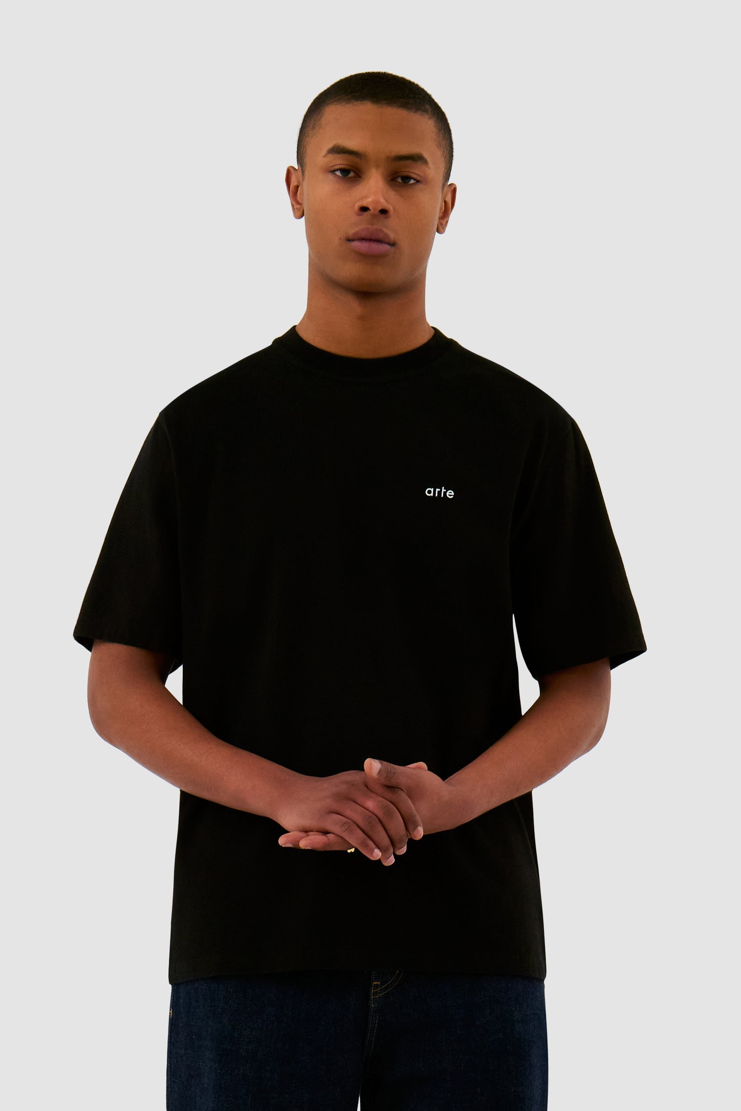 T-shirt dos fleuri - Noir