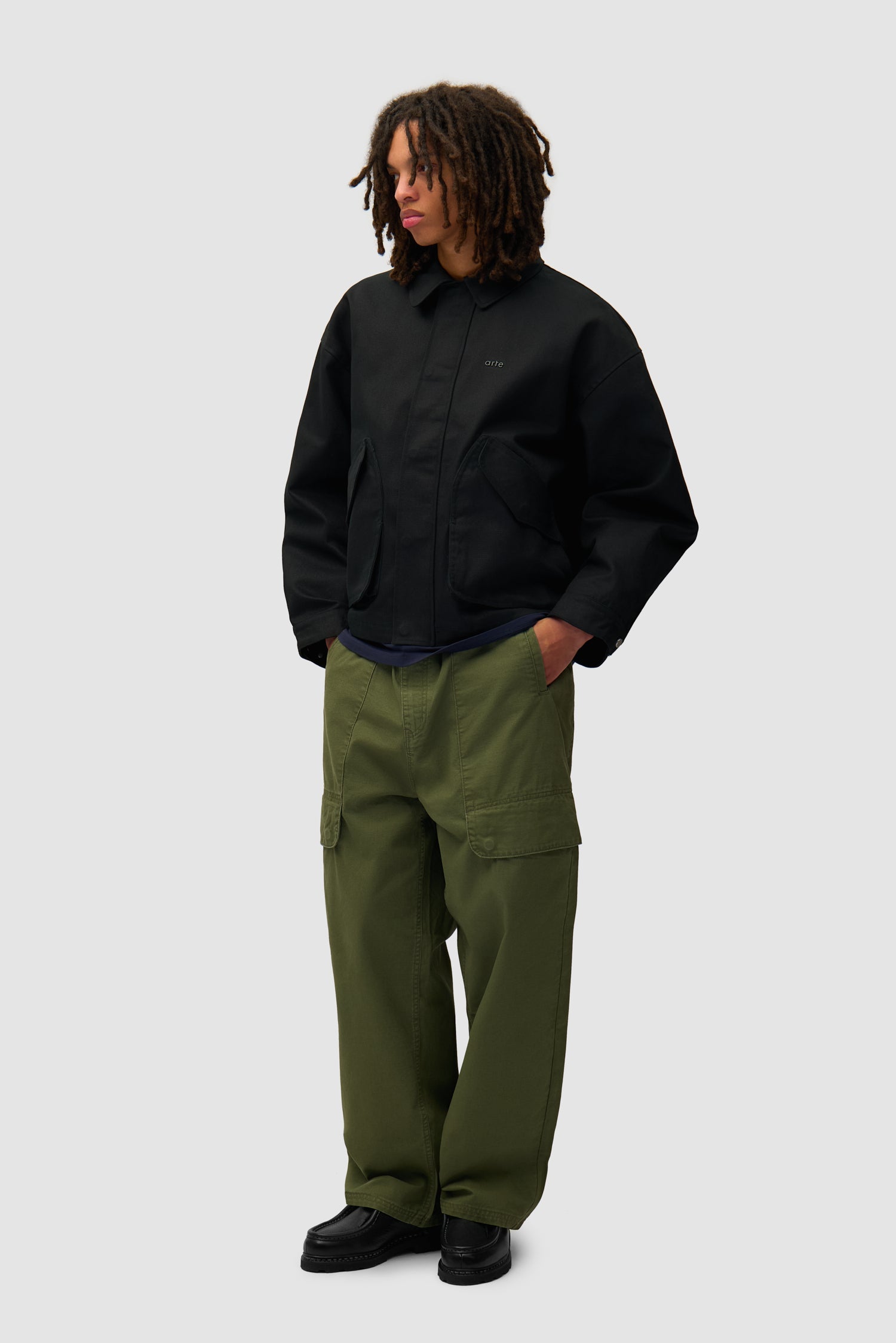 Veste à poches inclinées - Noir (défaut)
