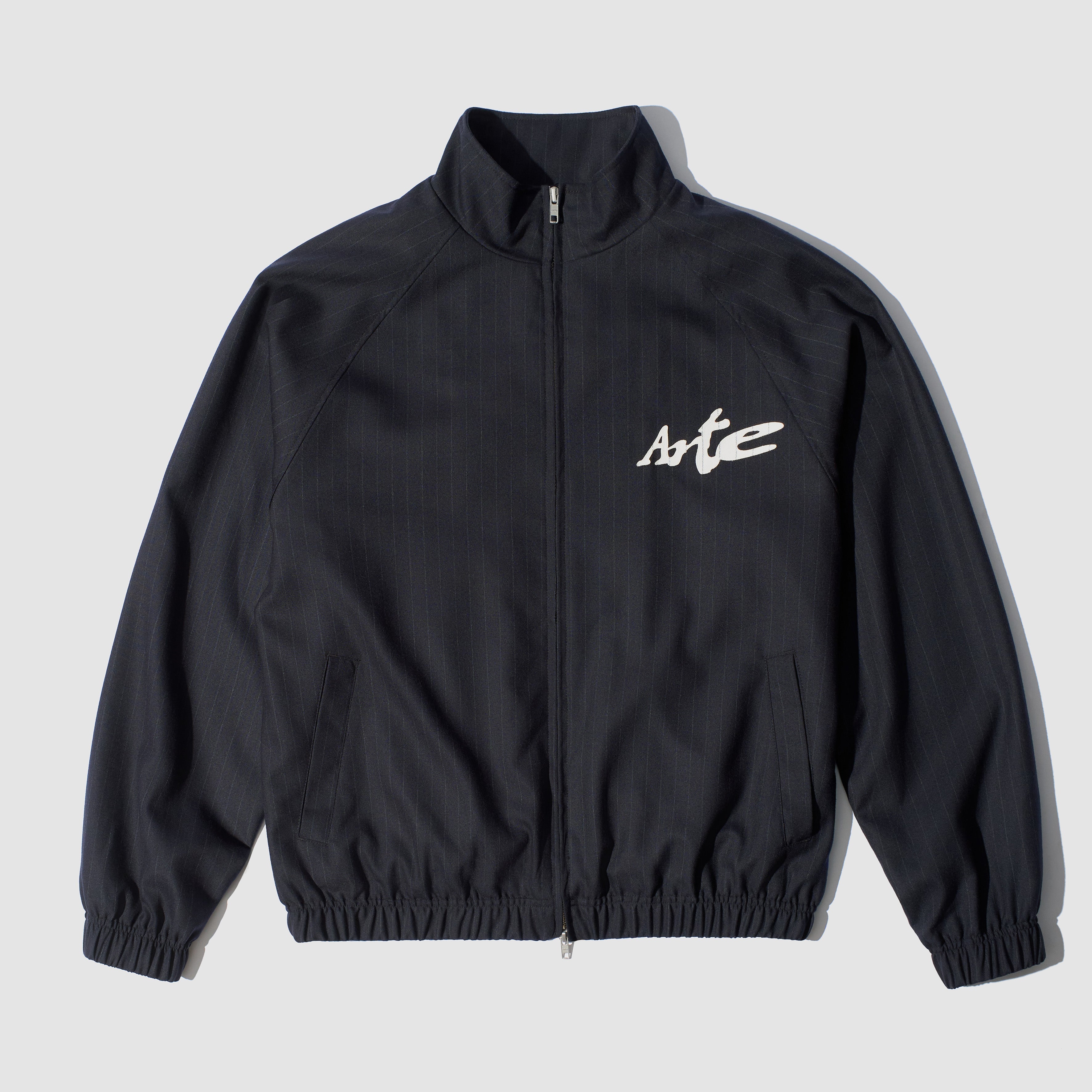 Veste de survêtement à fines rayures - Noir