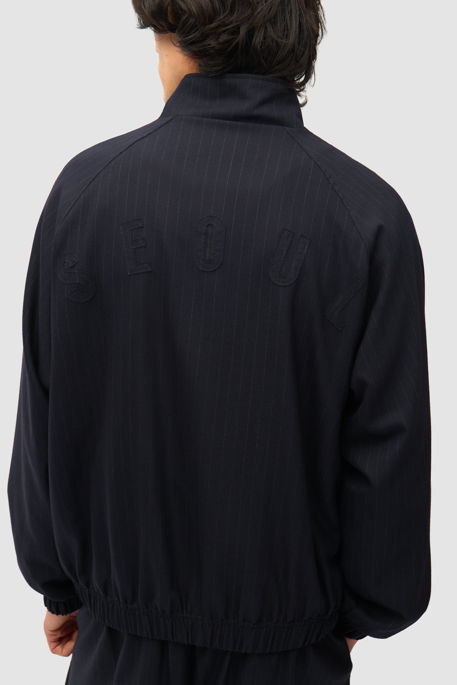 Veste de survêtement à fines rayures - Noir