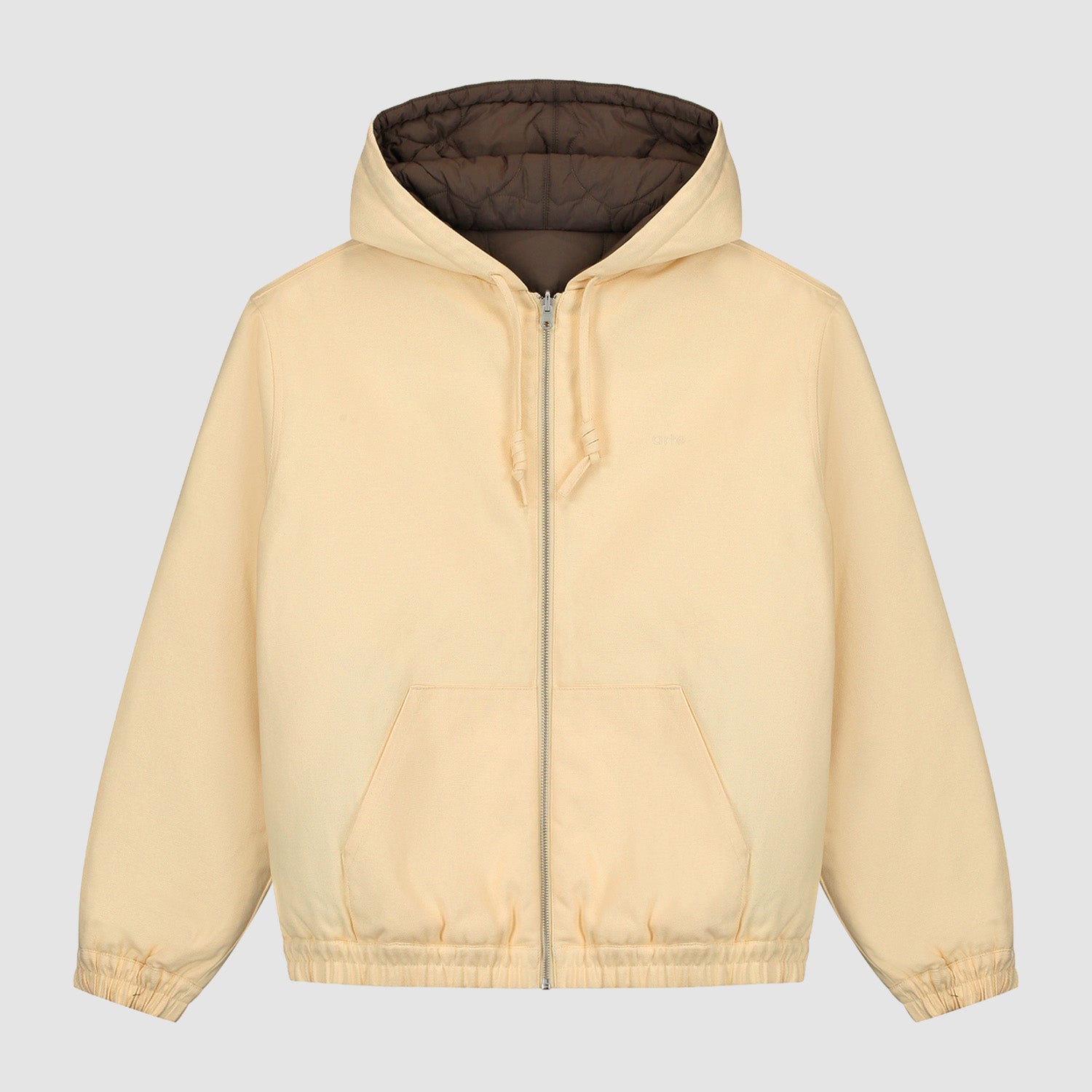 Veste à capuche réversible - Crème