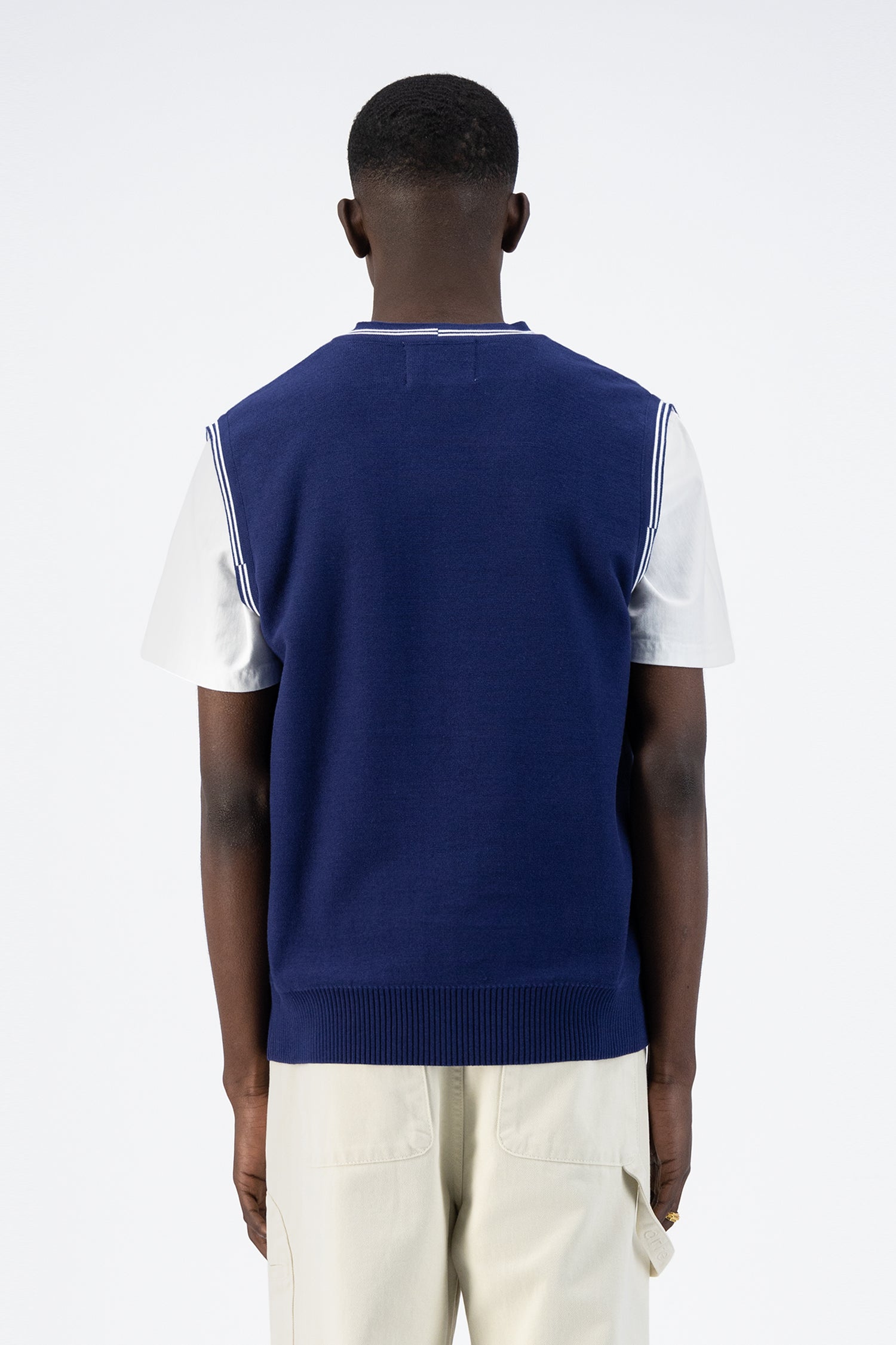 Tricot à logo Karl - Bleu/Blanc