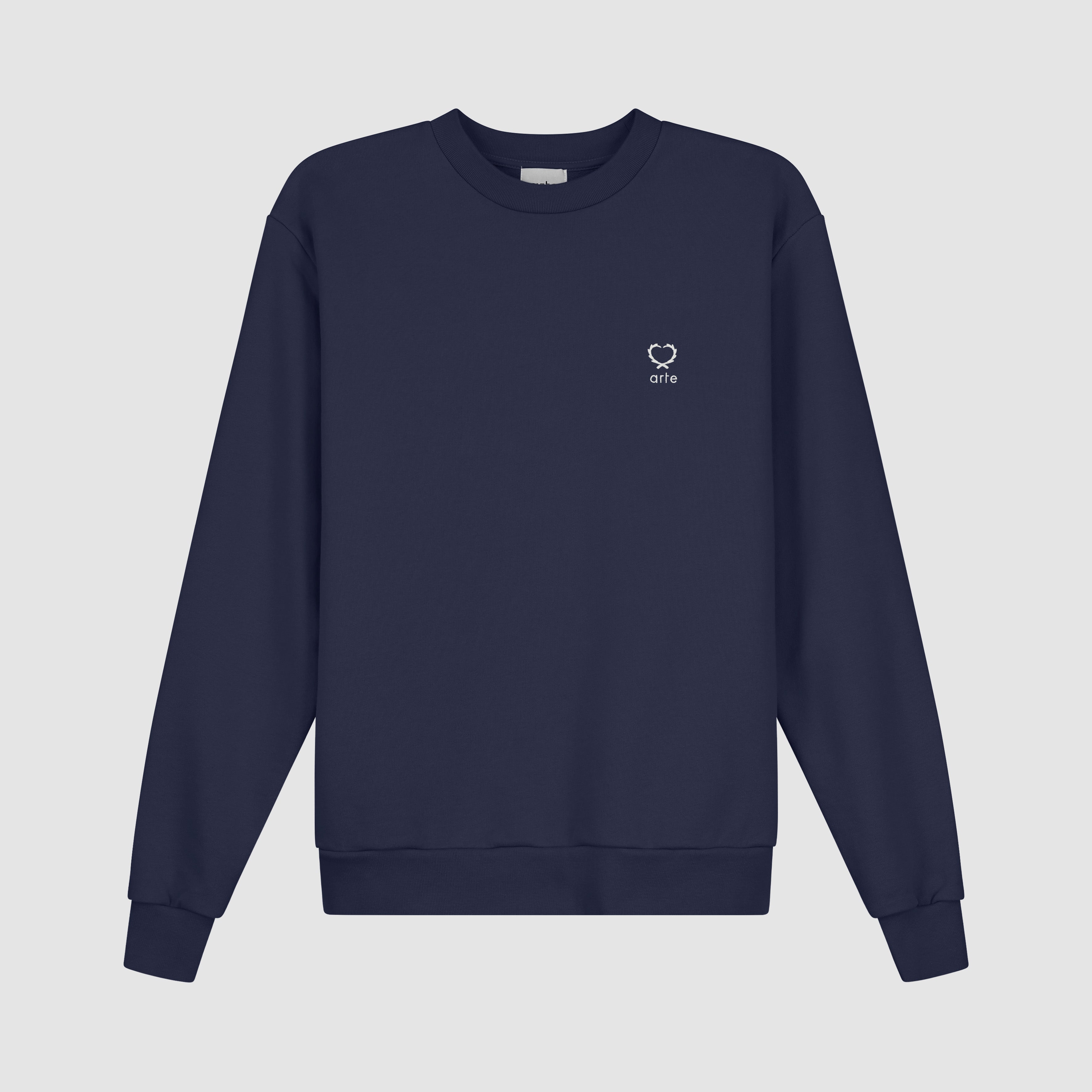 Carlos Small Heart Crewneck - Marine