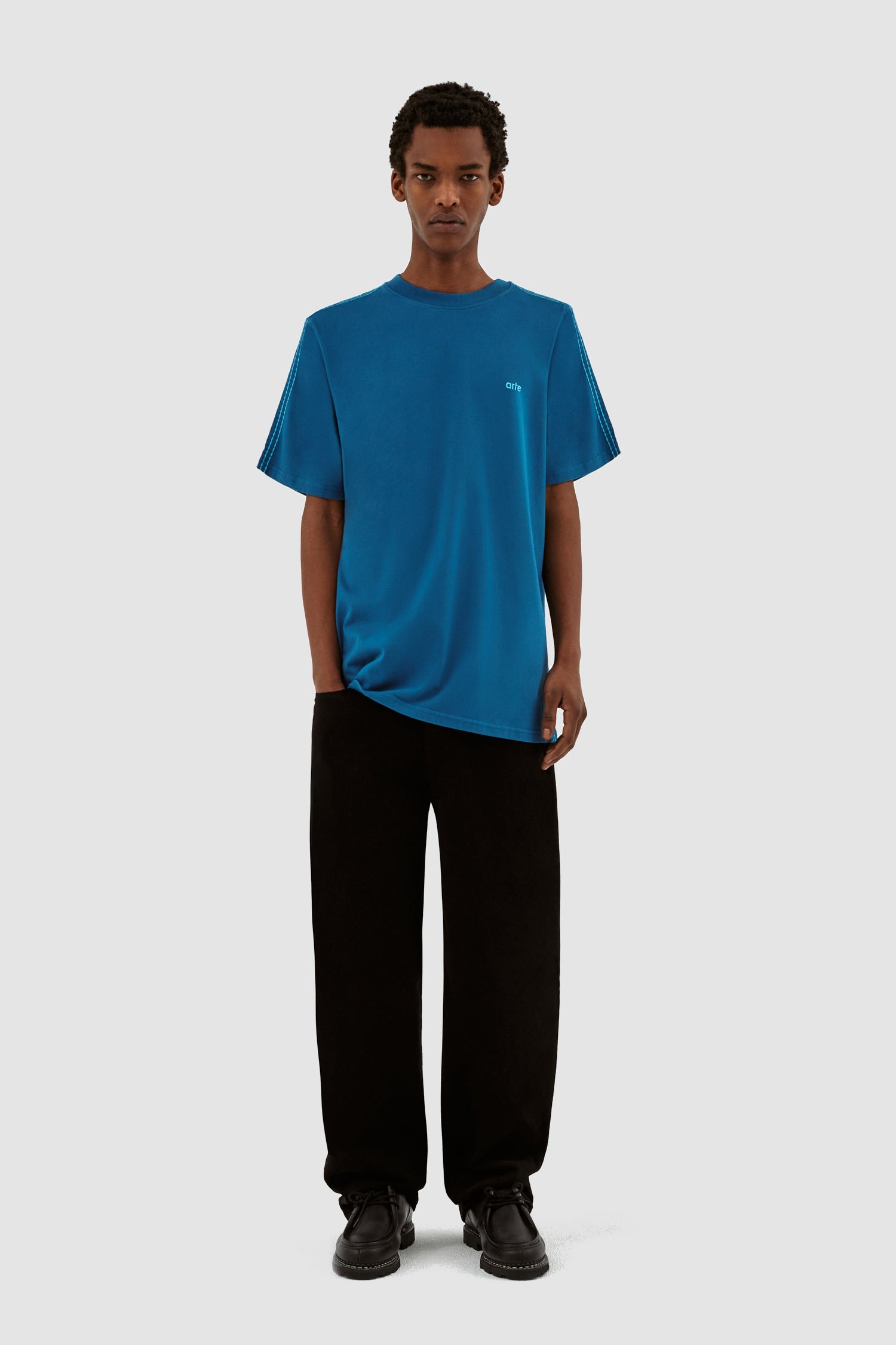 Chemise à manches détaillées Trevor - Bleu