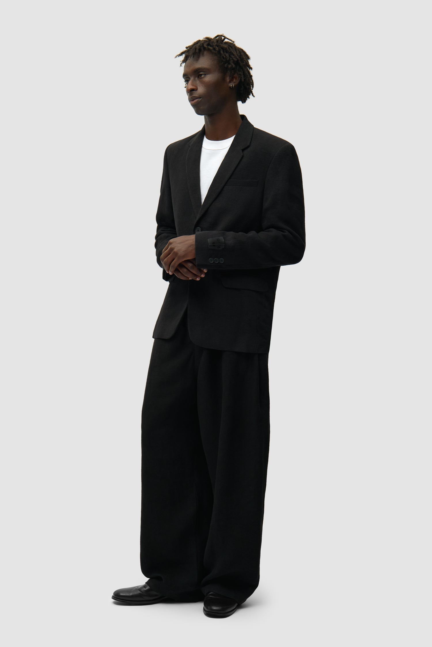 Veste de costume en lin - Noir