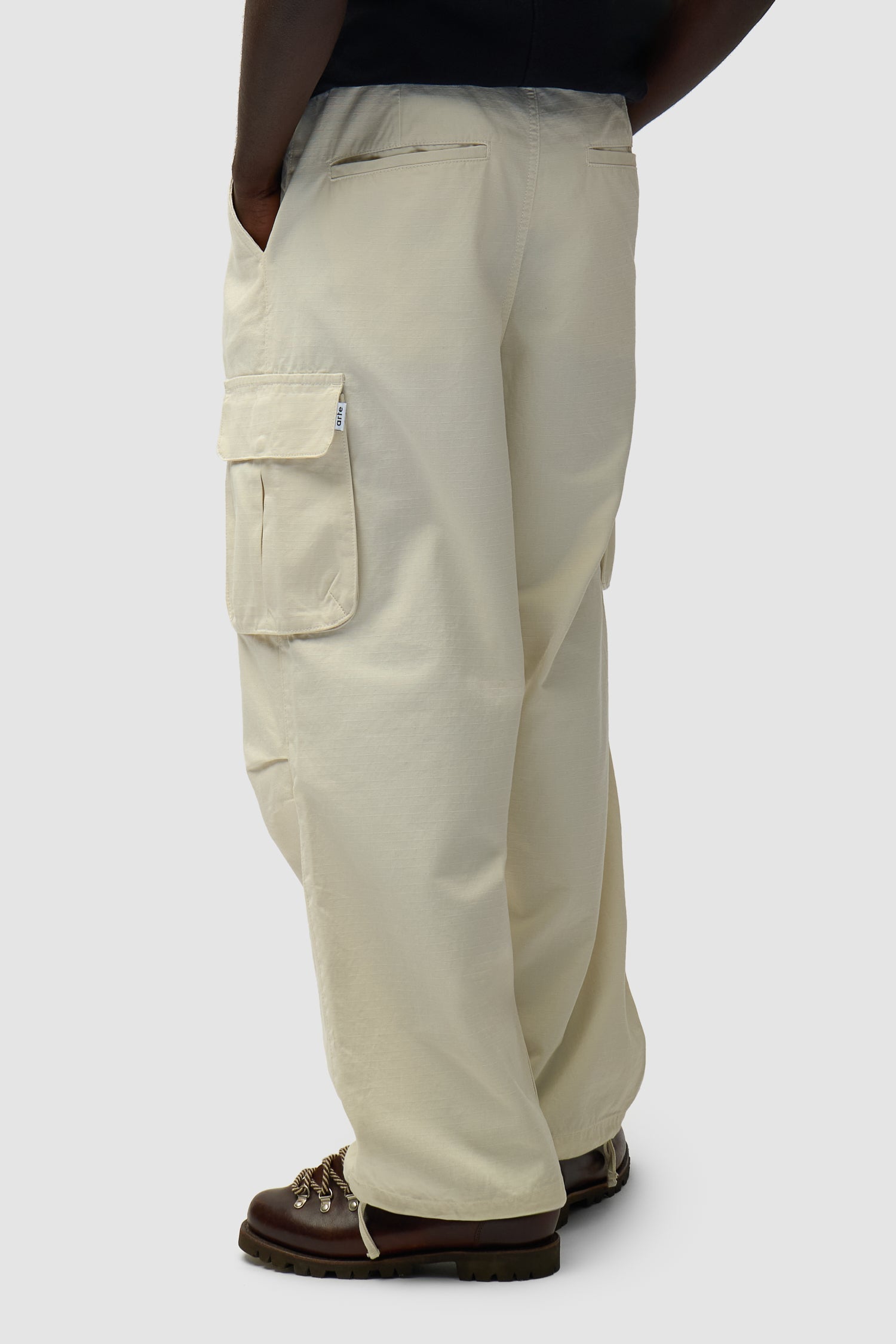Pantalon cargo en ribstop - Crème