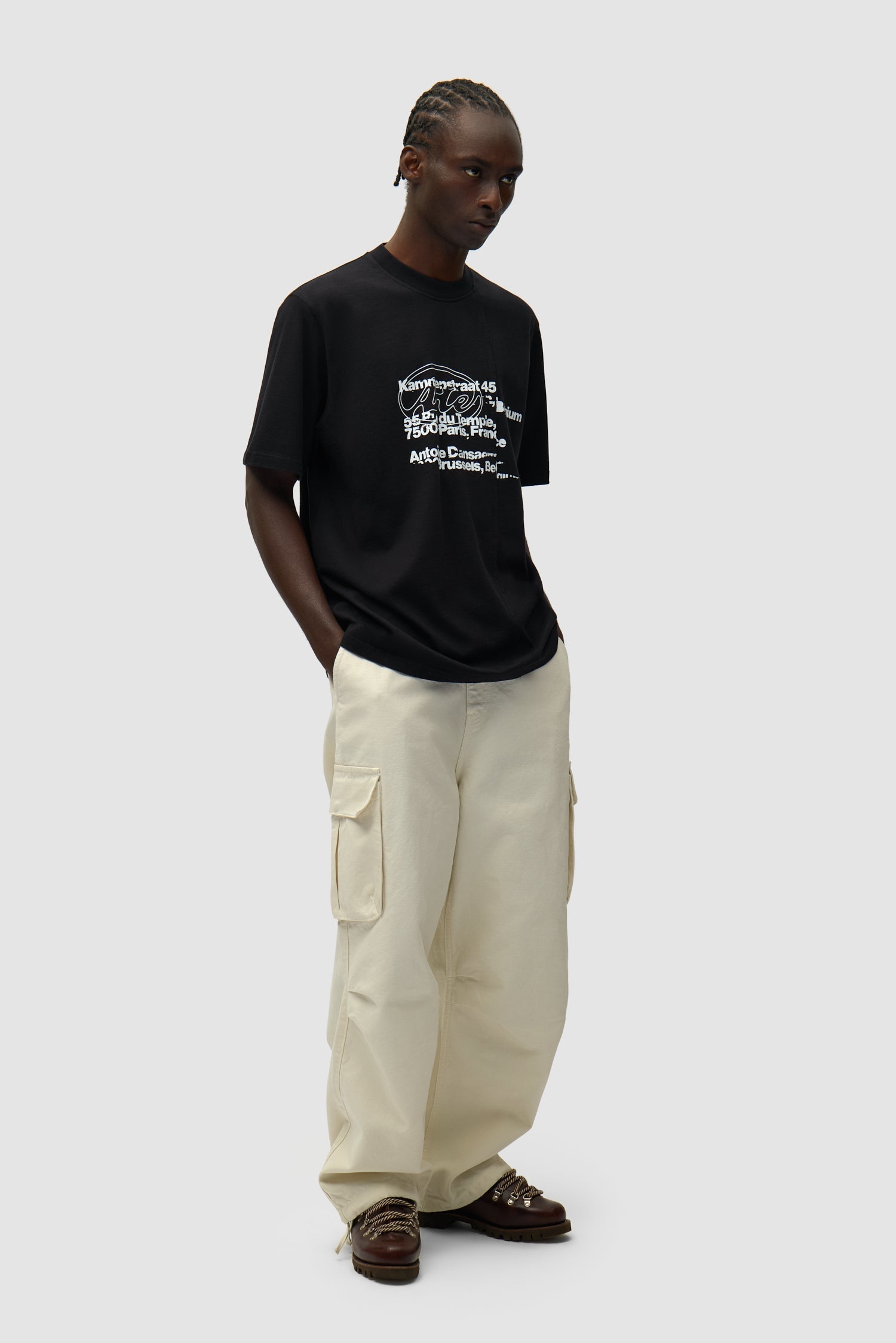 Pantalon cargo en ribstop - Crème