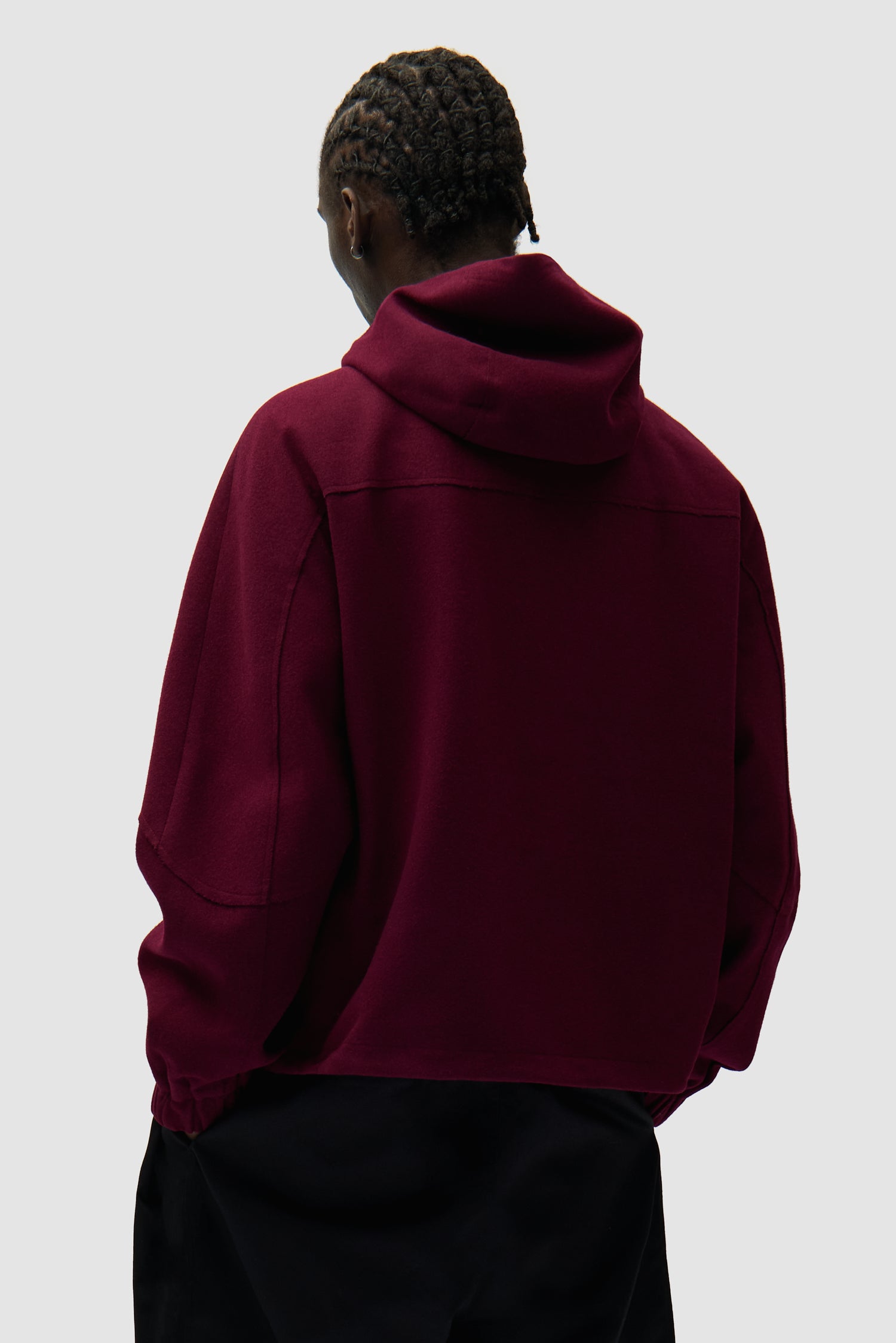 Veste technique en laine - Bordeaux