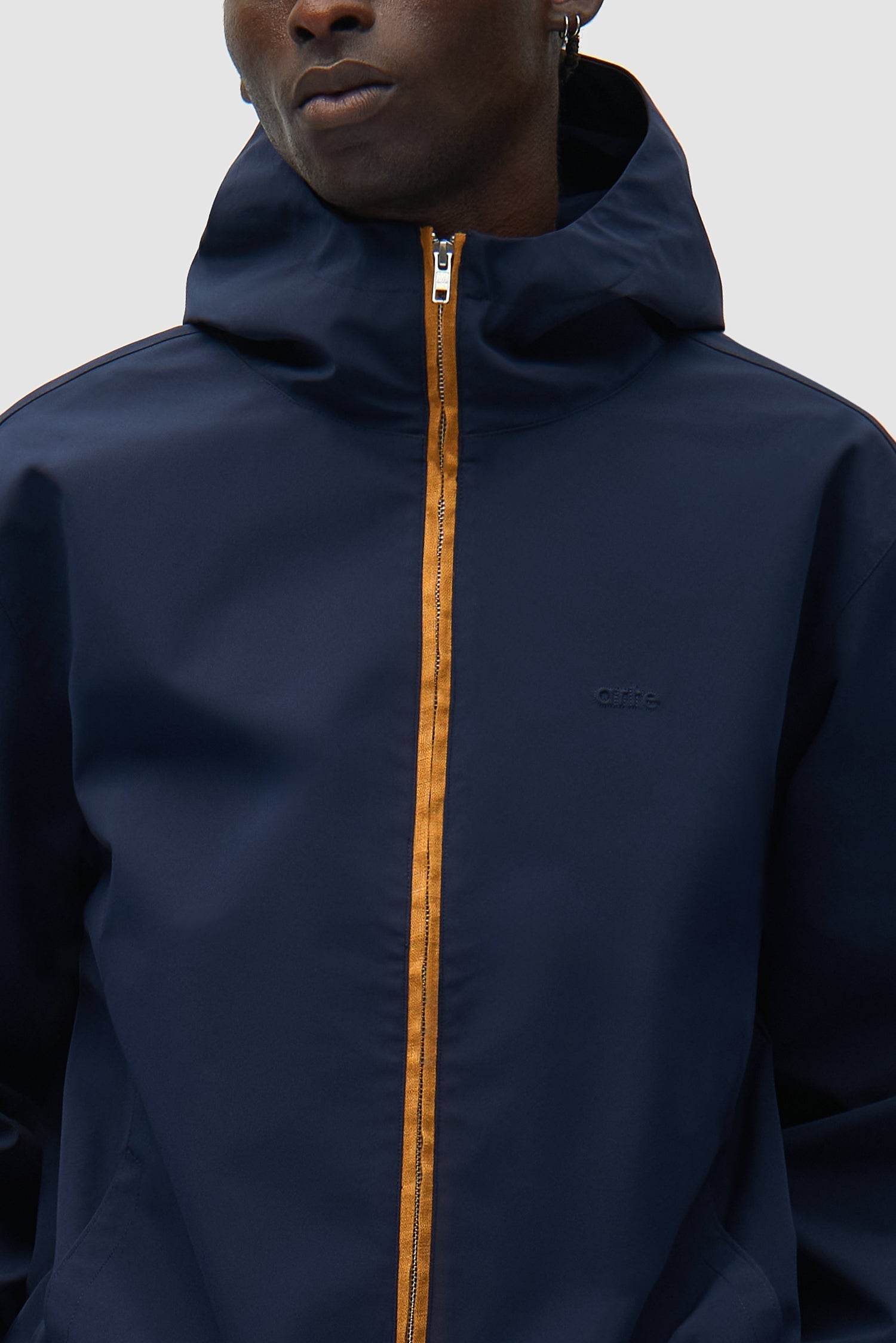 Veste à capuche en lin - Bleu marine