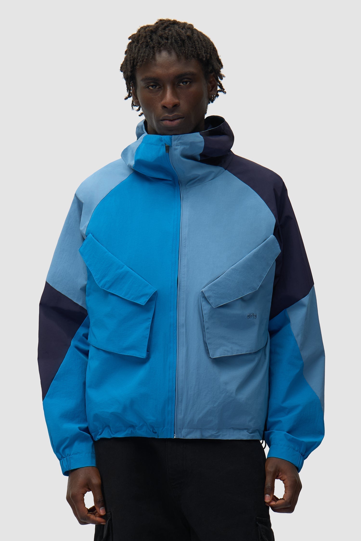 Veste technique multicolore - Bleue