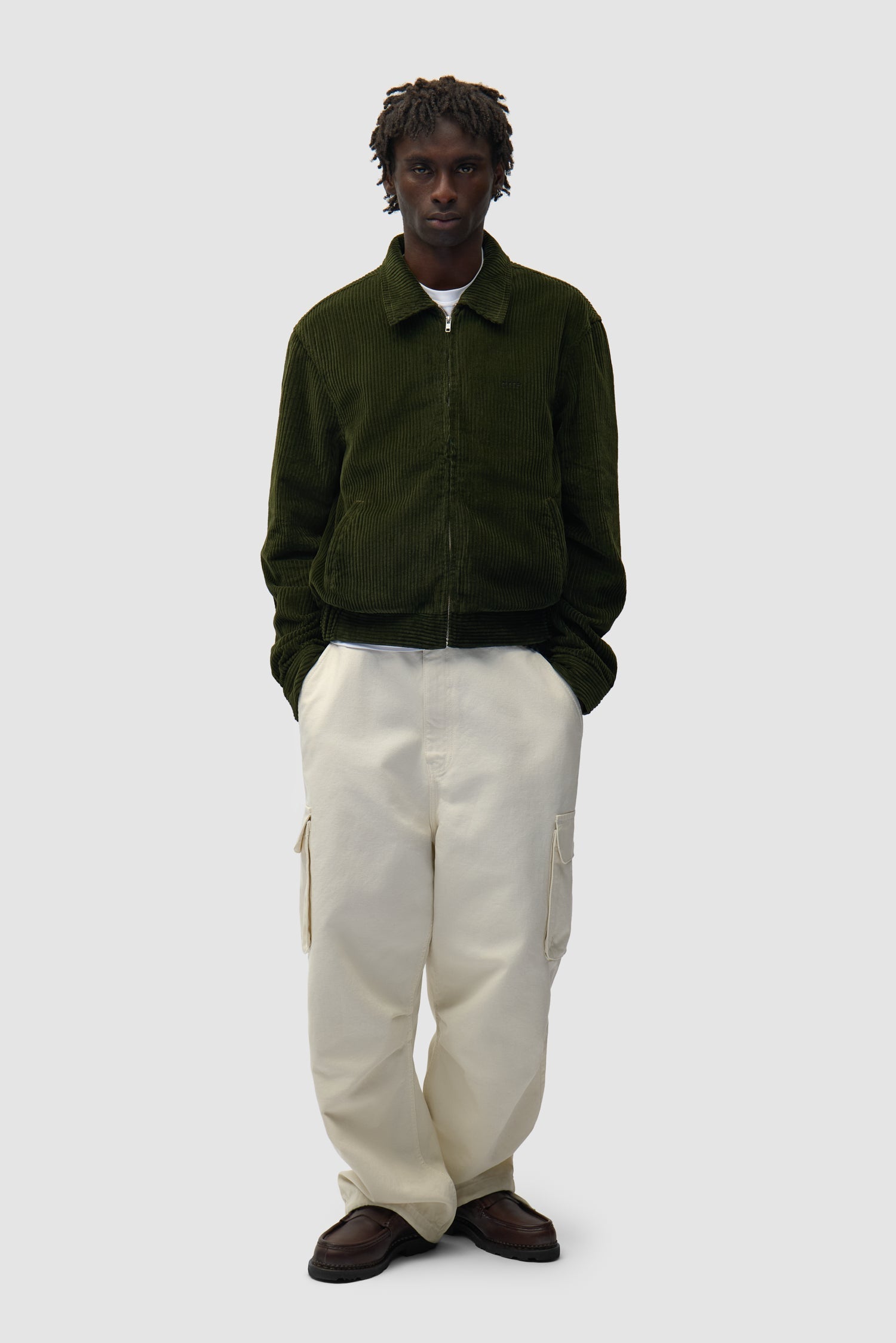 Veste en velours côtelé - Vert