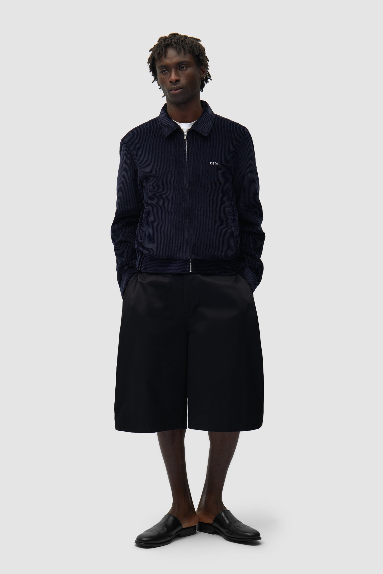 Veste en velours côtelé - Bleu marine