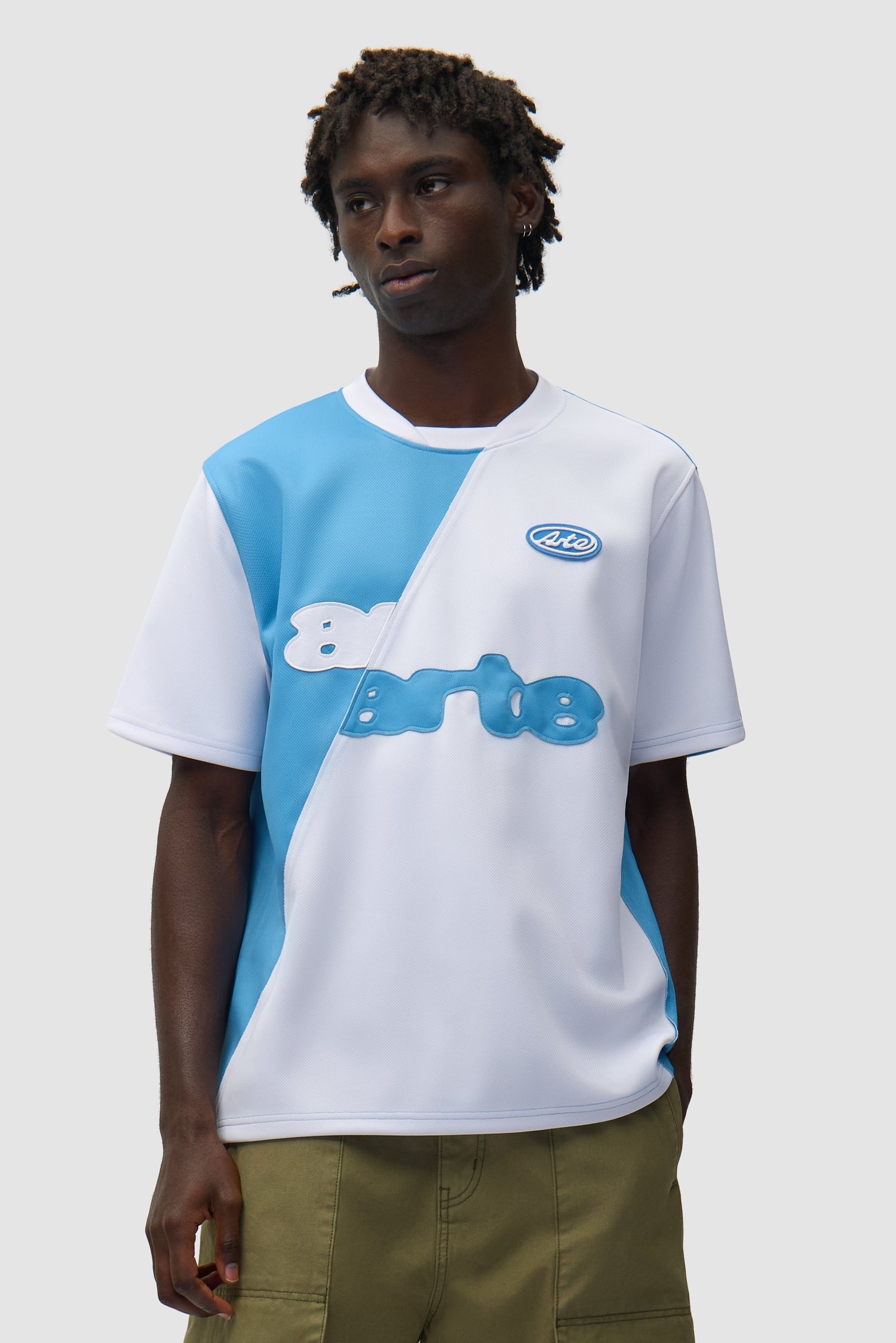 T-shirt de football - Bleu/Blanc