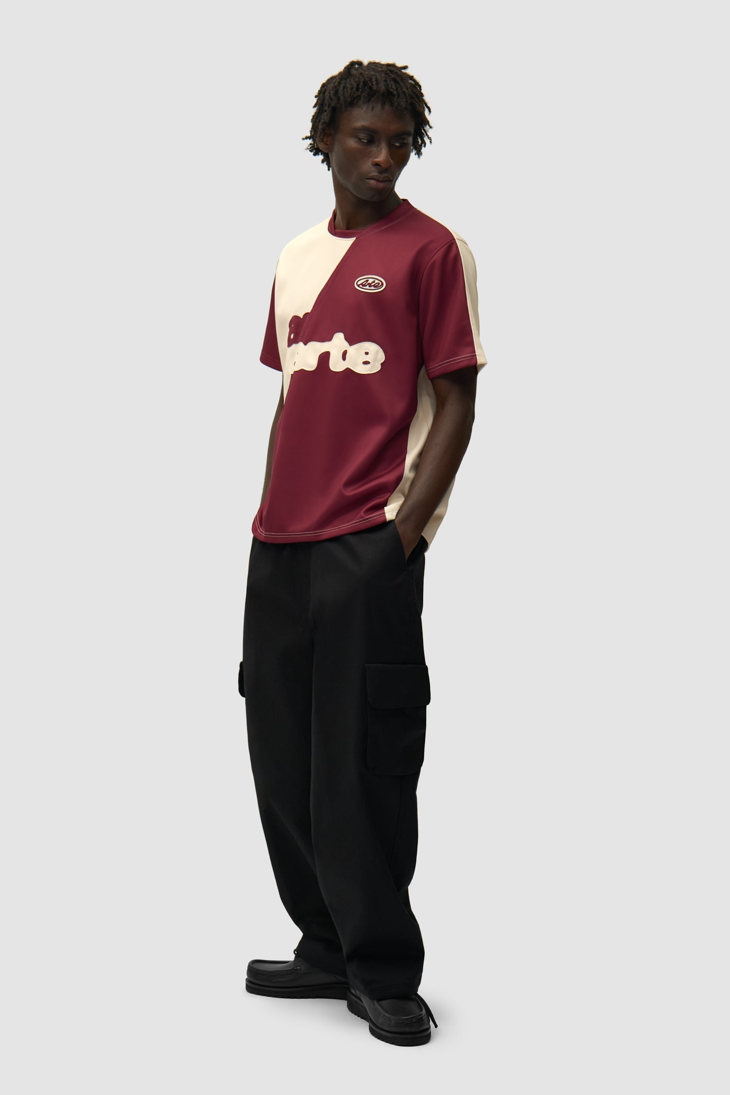 T-shirt de football - Bordeaux/Crème