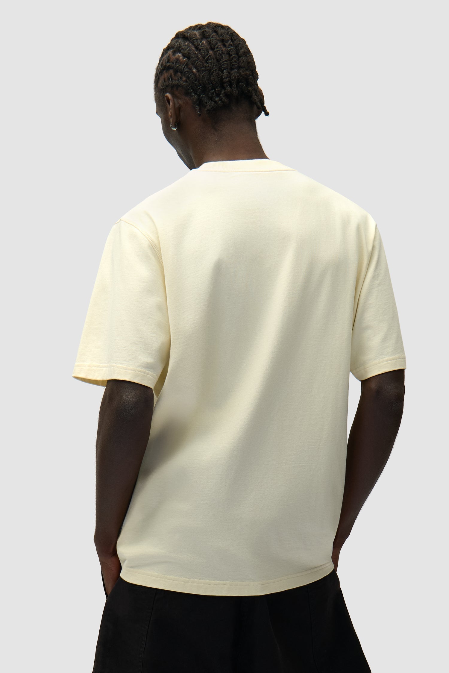 T-shirt avec logo sur le côté - Crème