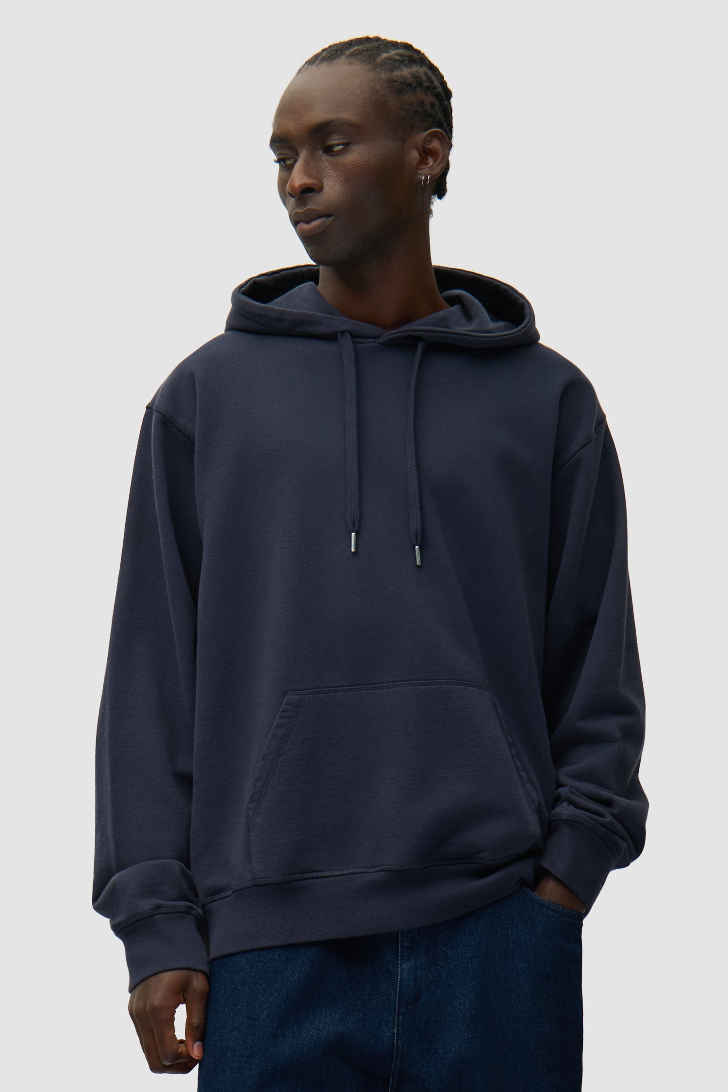 Sweat à capuche Back SS26 - Bleu marine