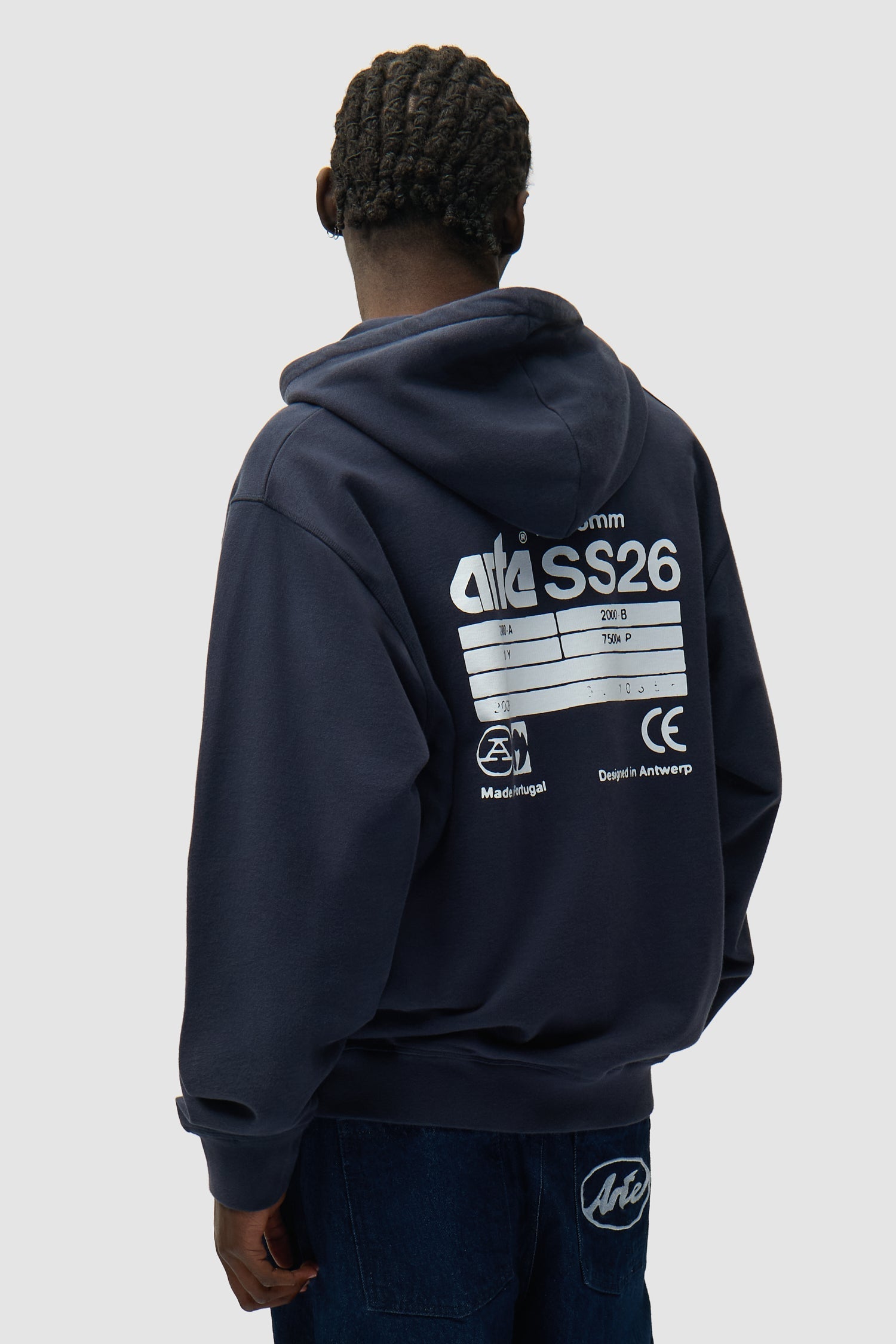Sweat à capuche Back SS26 - Bleu marine