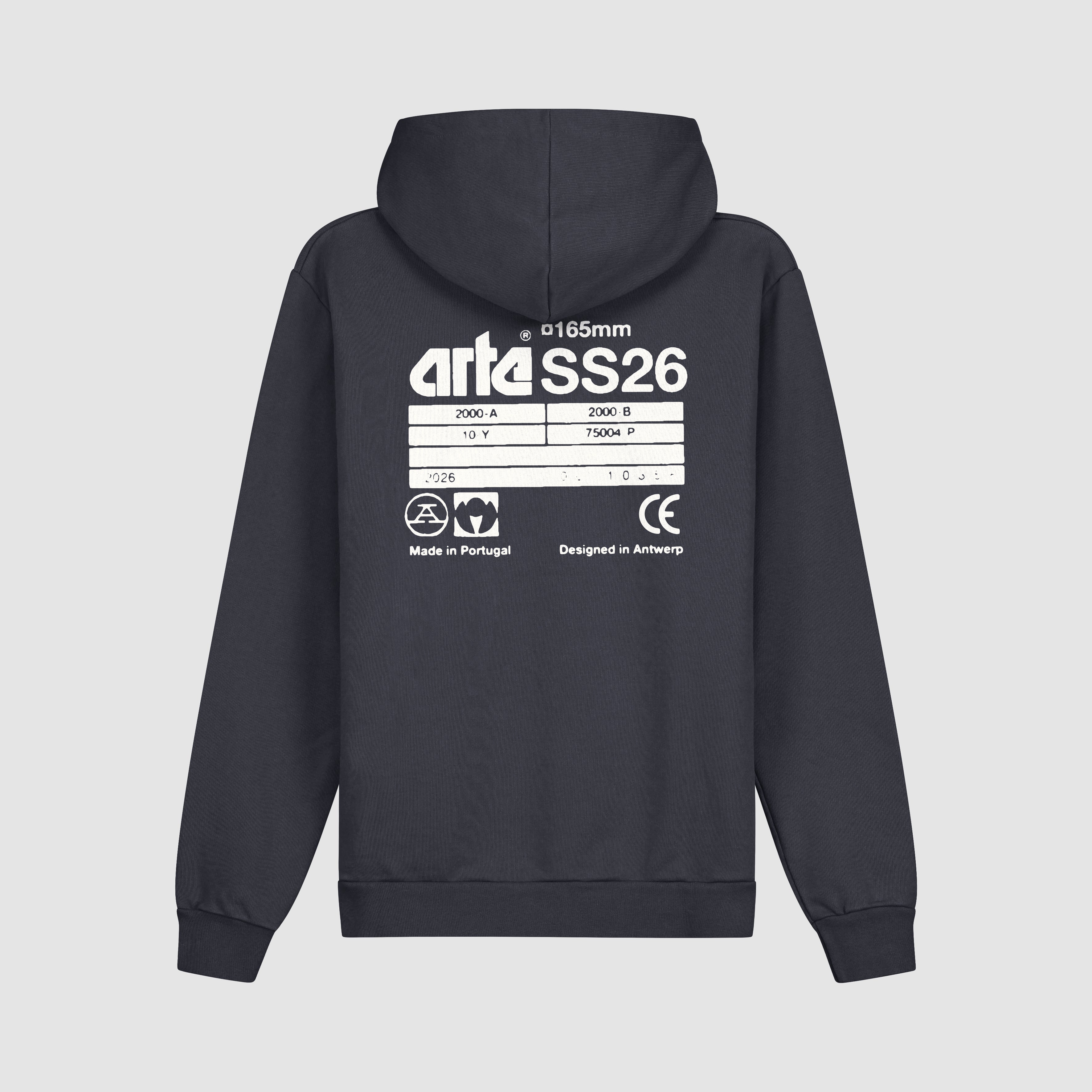 Sweat à capuche Back SS26 - Bleu marine