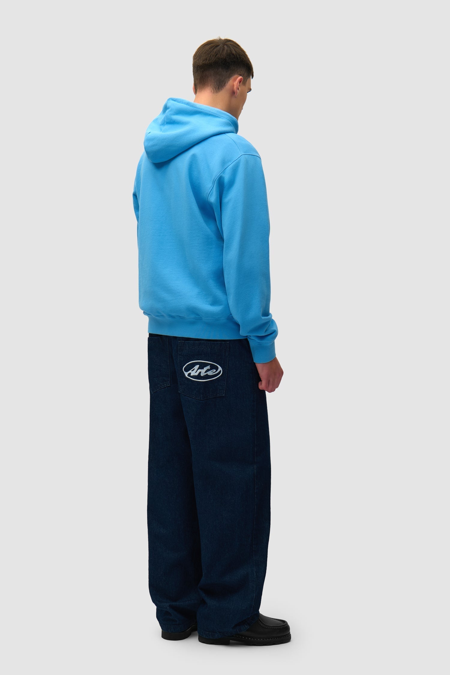 Sweat à capuche avec logo collage - Bleu