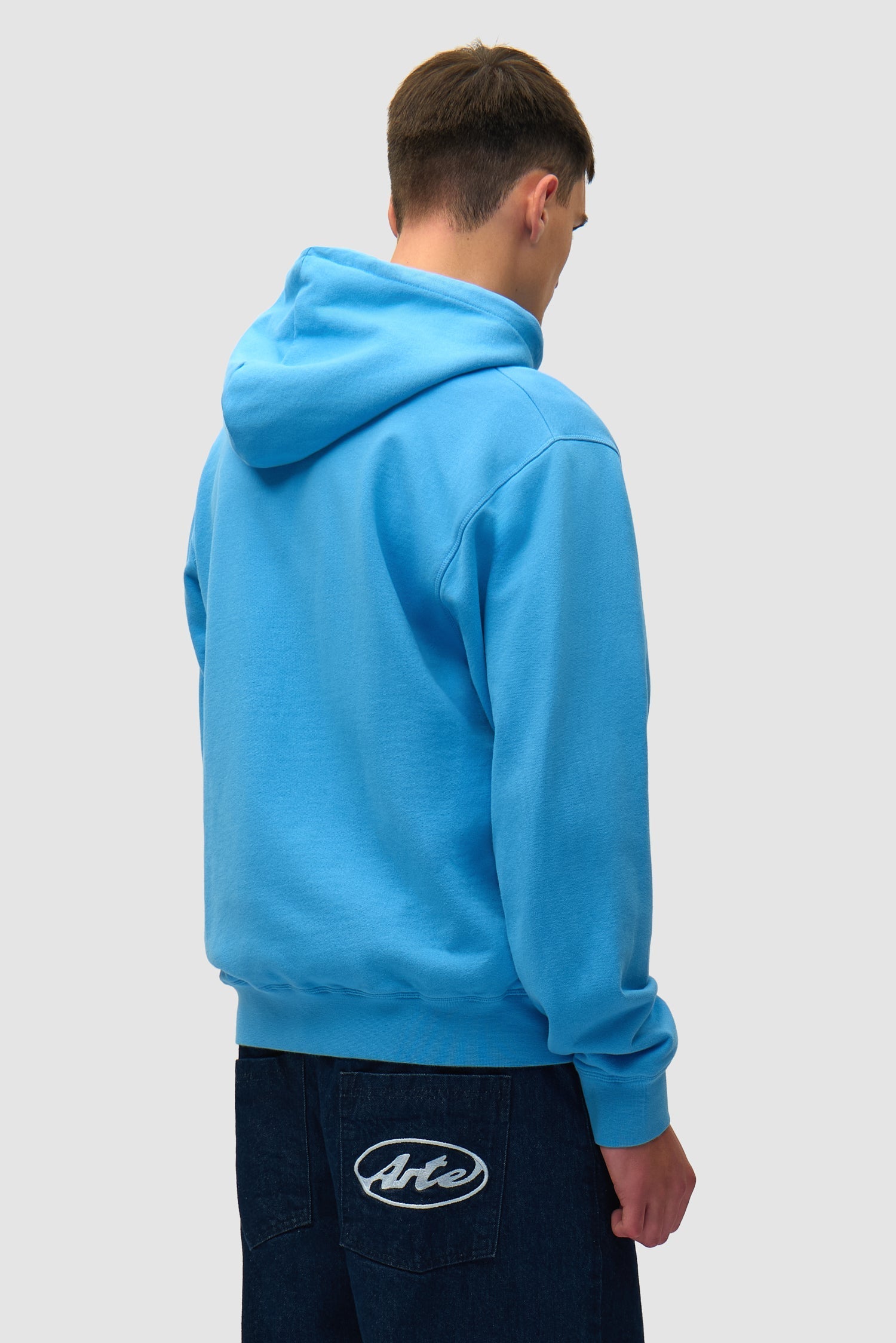 Sweat à capuche avec logo collage - Bleu