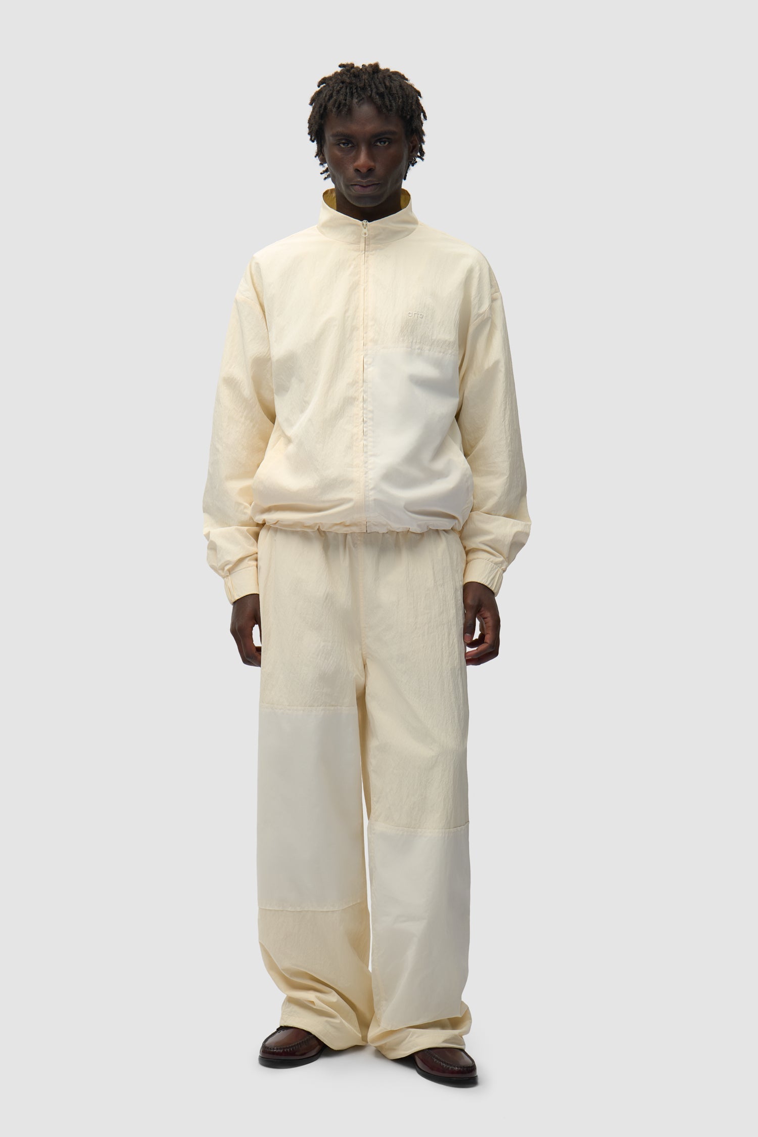Veste de survêtement carrée - Crème