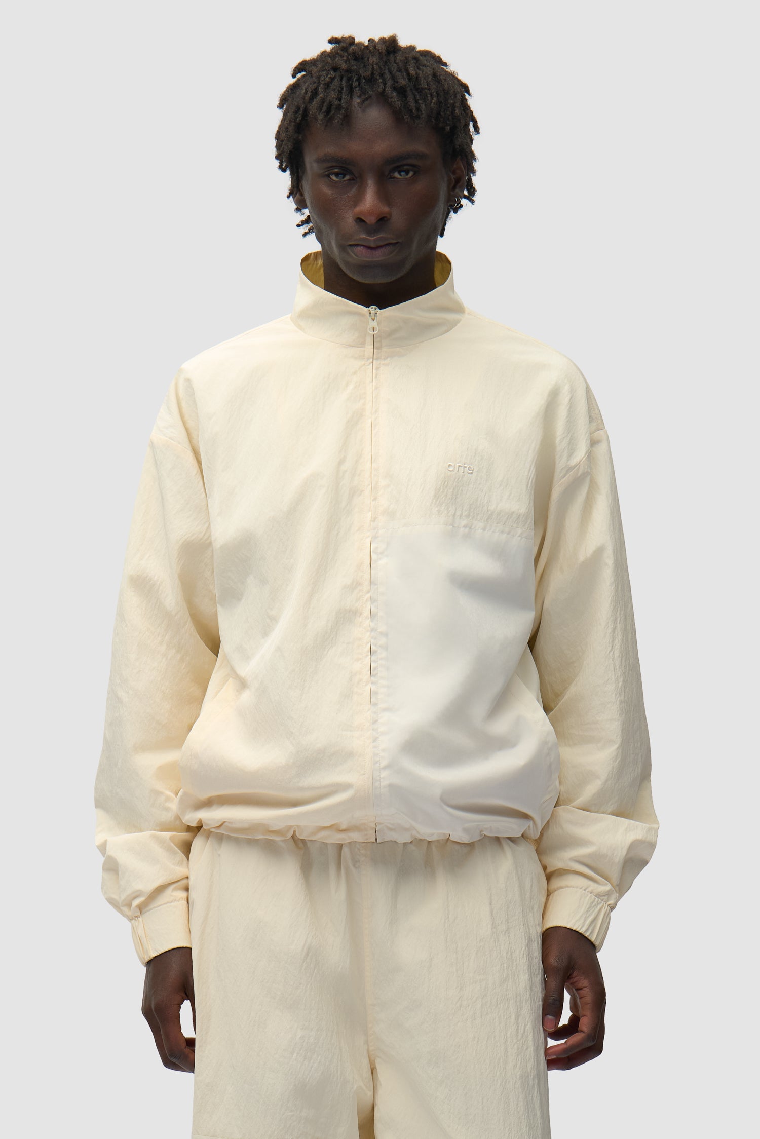 Veste de survêtement carrée - Crème