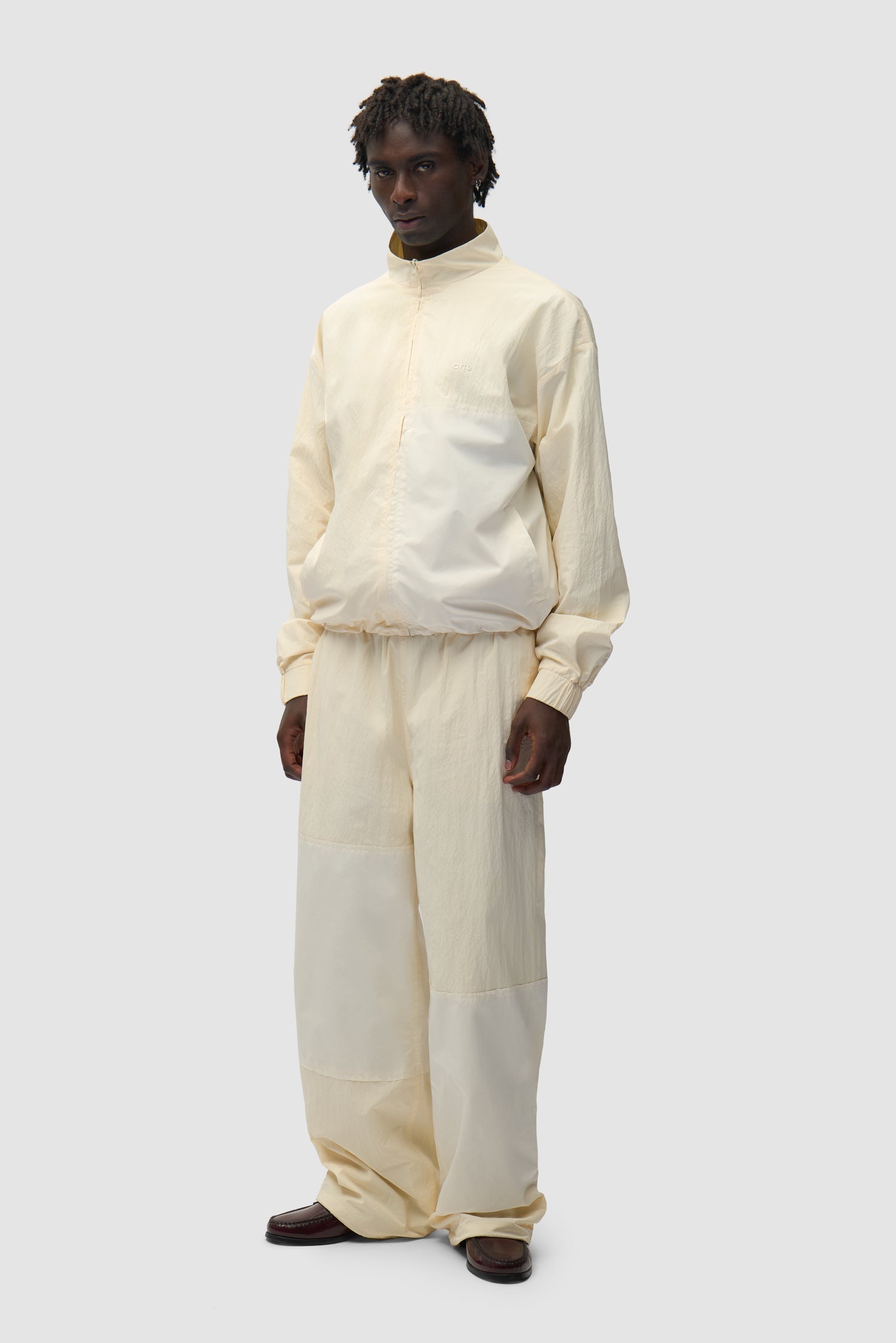 Veste de survêtement carrée - Crème