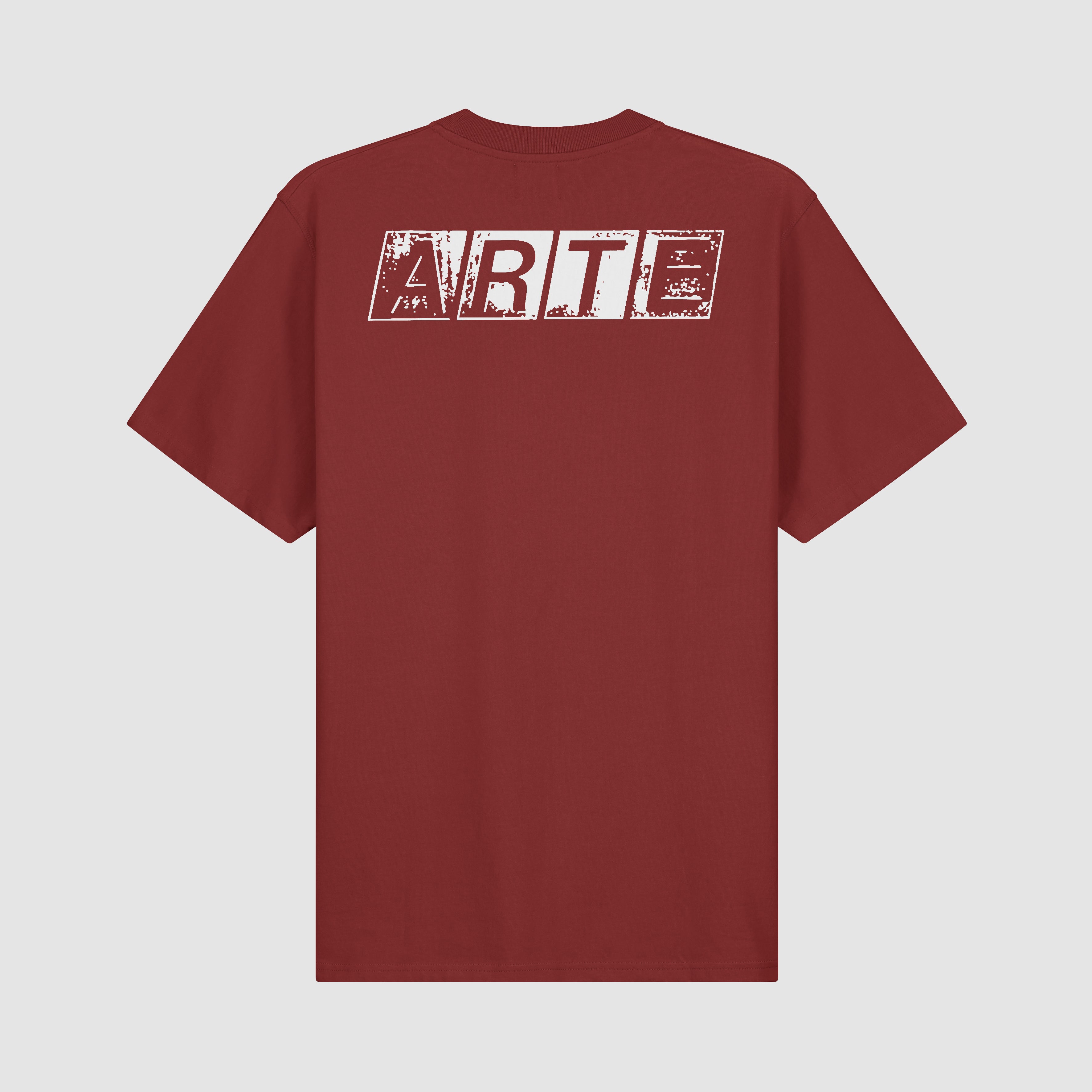 T-shirt imprimé dos délavé - Bordeaux