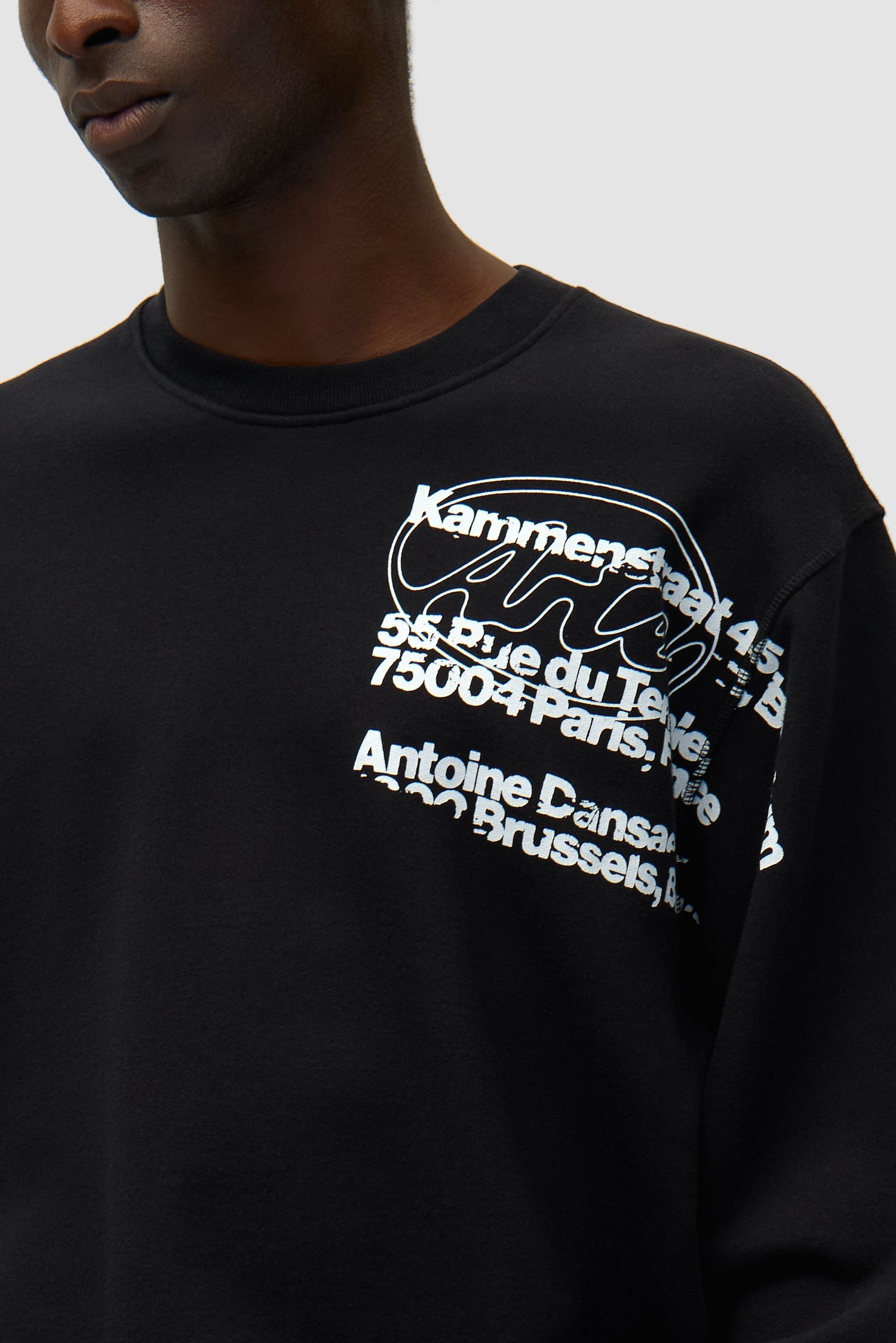 T-shirt à col rond - Noir