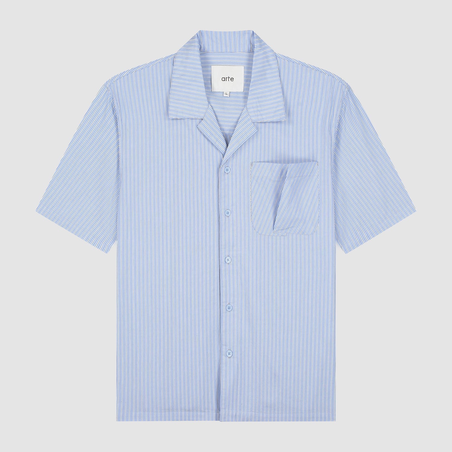 Chemise à poche plissée - Rayée