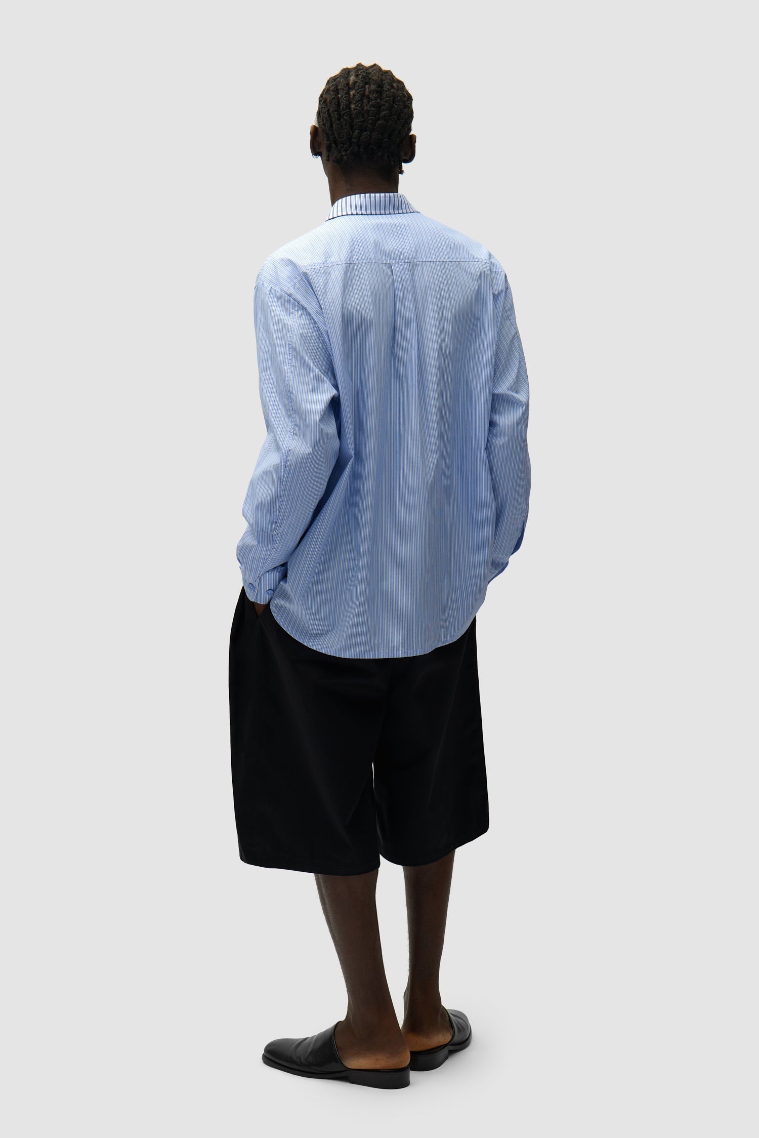Chemise longue asymétrique - Rayée