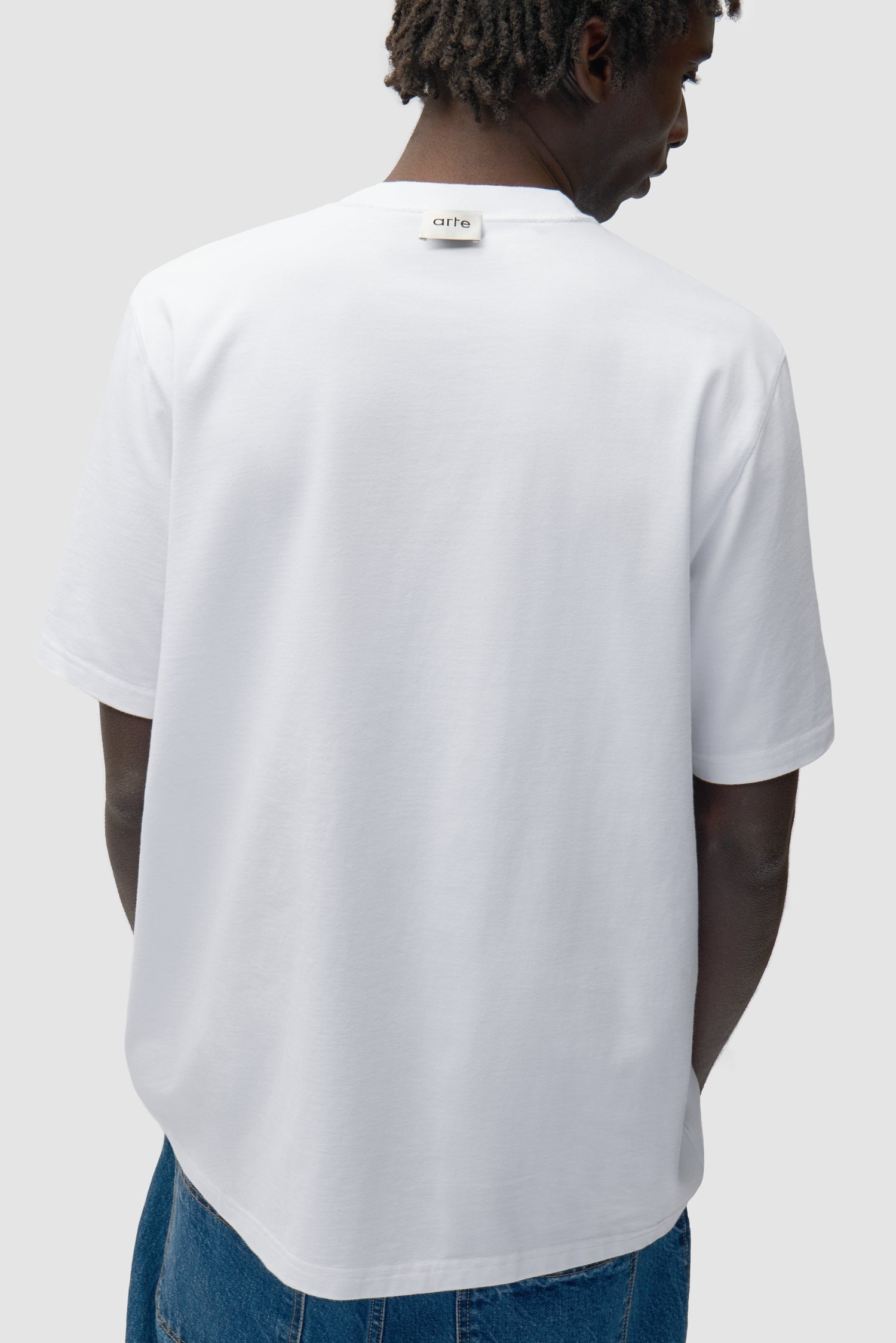 T-shirt à étiquette réversible - Blanc