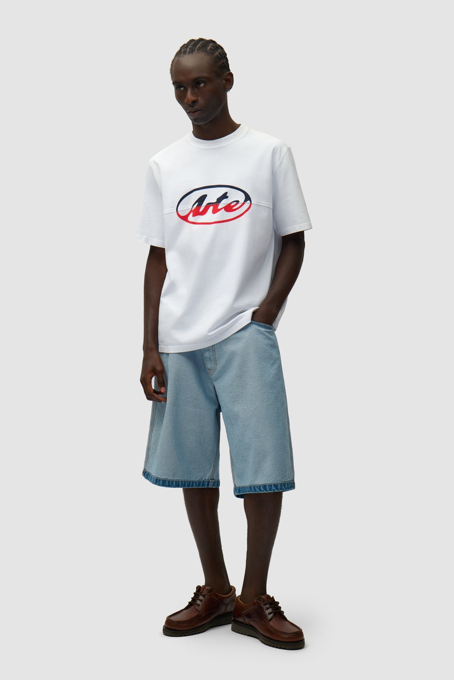 T-shirt avec logo cercle découpé - Blanc
